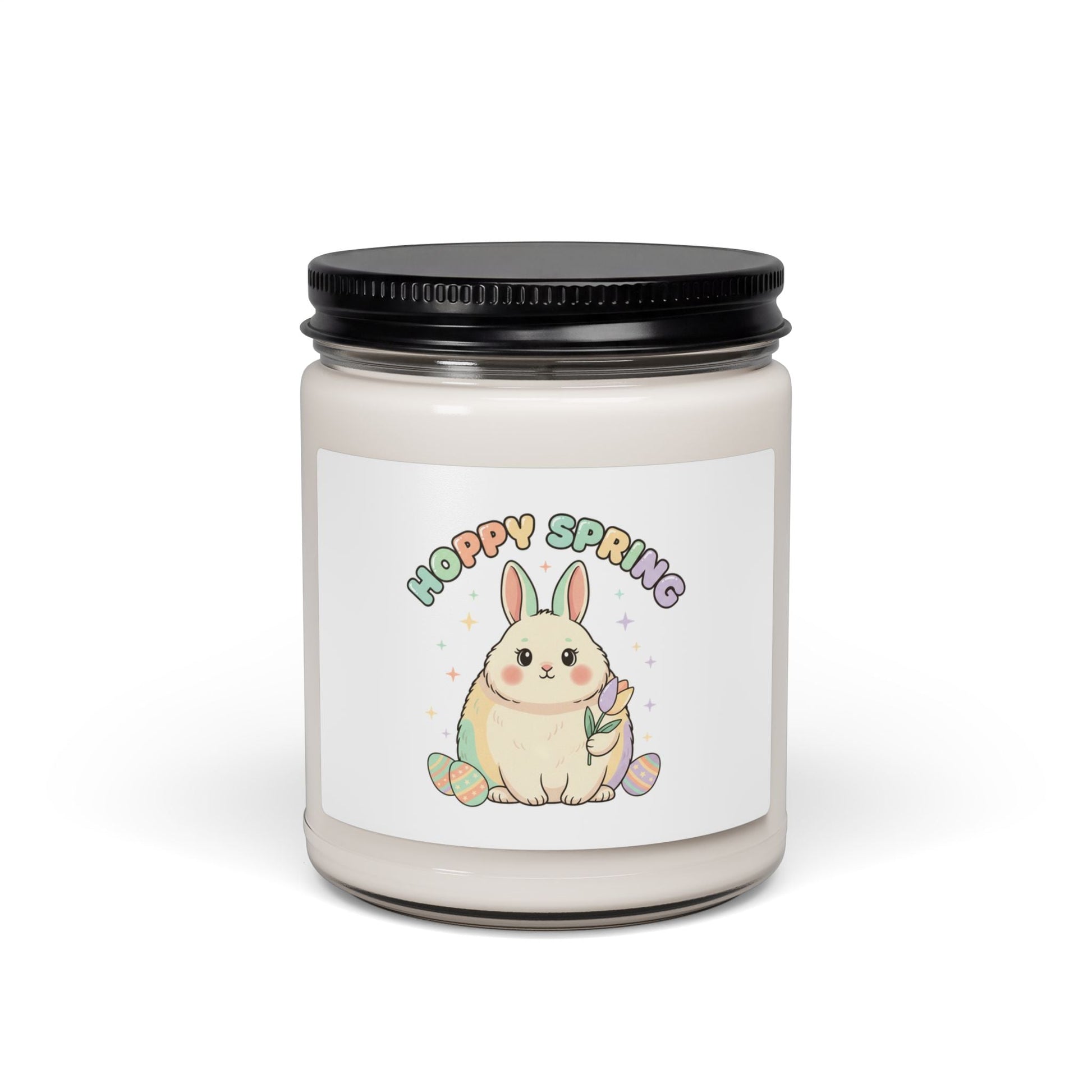 Candela soy Hoppy Spring Bunny con coniglietto vintage pastello cottagecore - AKYCO
