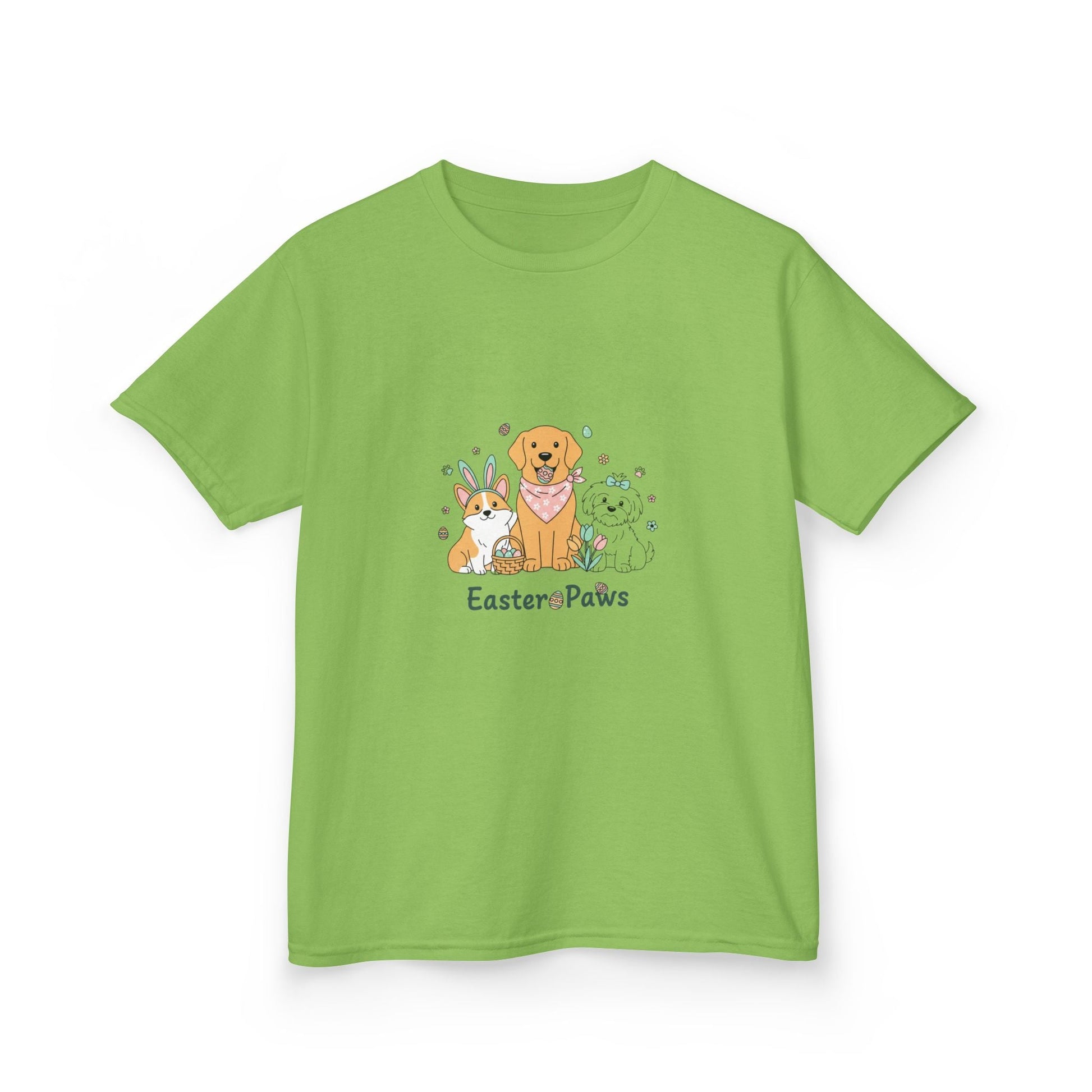 Kids T-Shirt — "Easter ePaws" Cute Puppy & Bunny Easter Tee - AKYCO