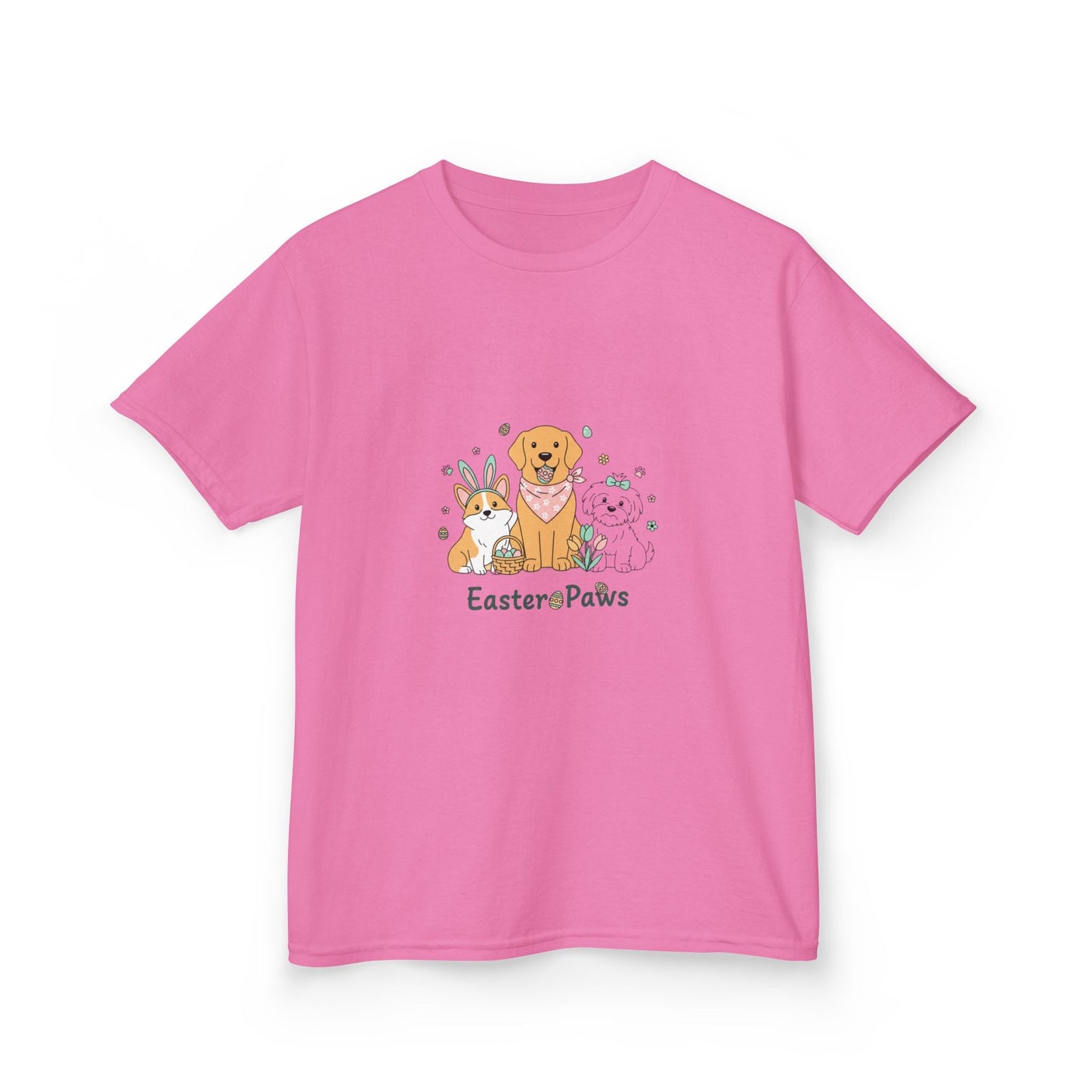 Kids T-Shirt — "Easter ePaws" Cute Puppy & Bunny Easter Tee - AKYCO