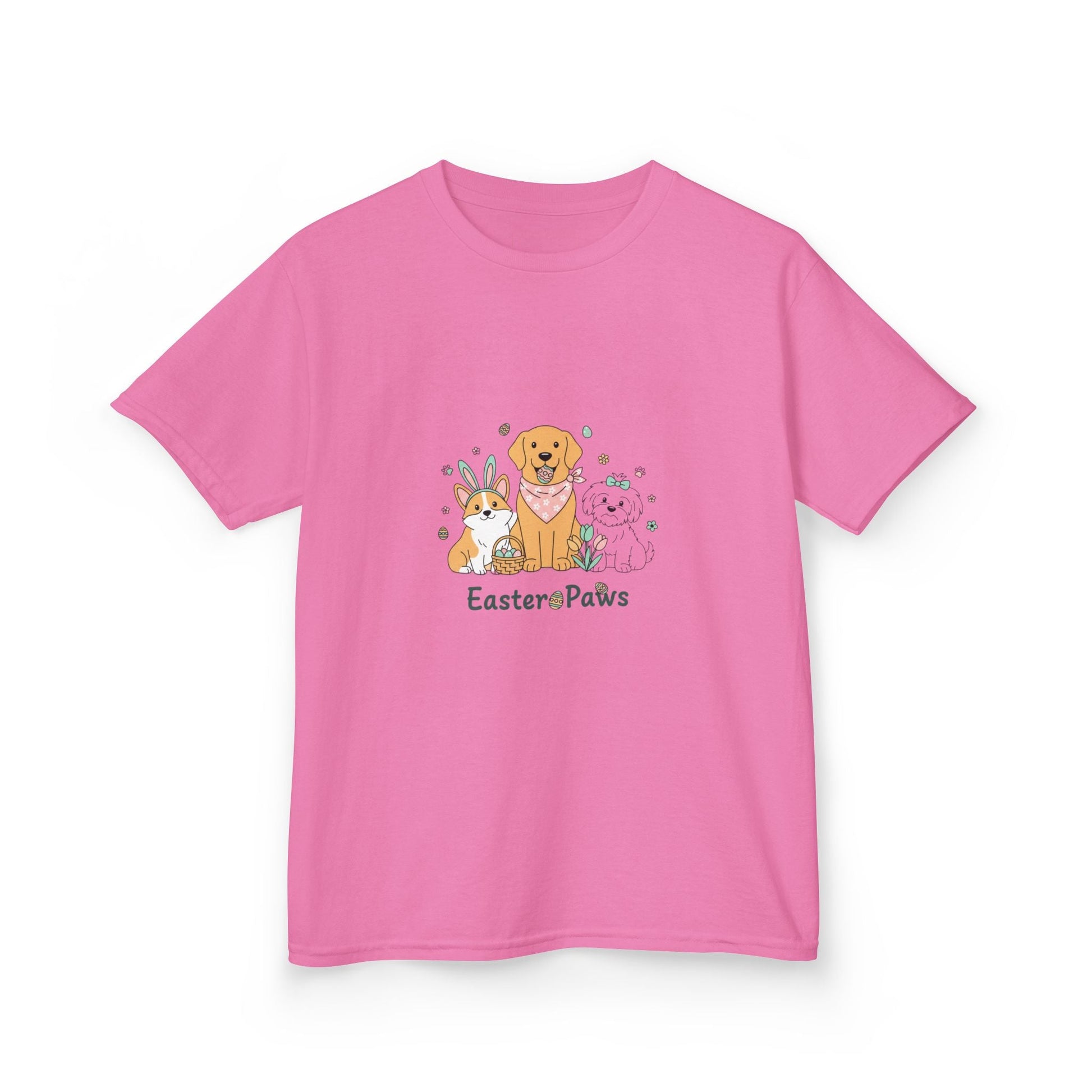 Kids T-Shirt — "Easter ePaws" Cute Puppy & Bunny Easter Tee - AKYCO