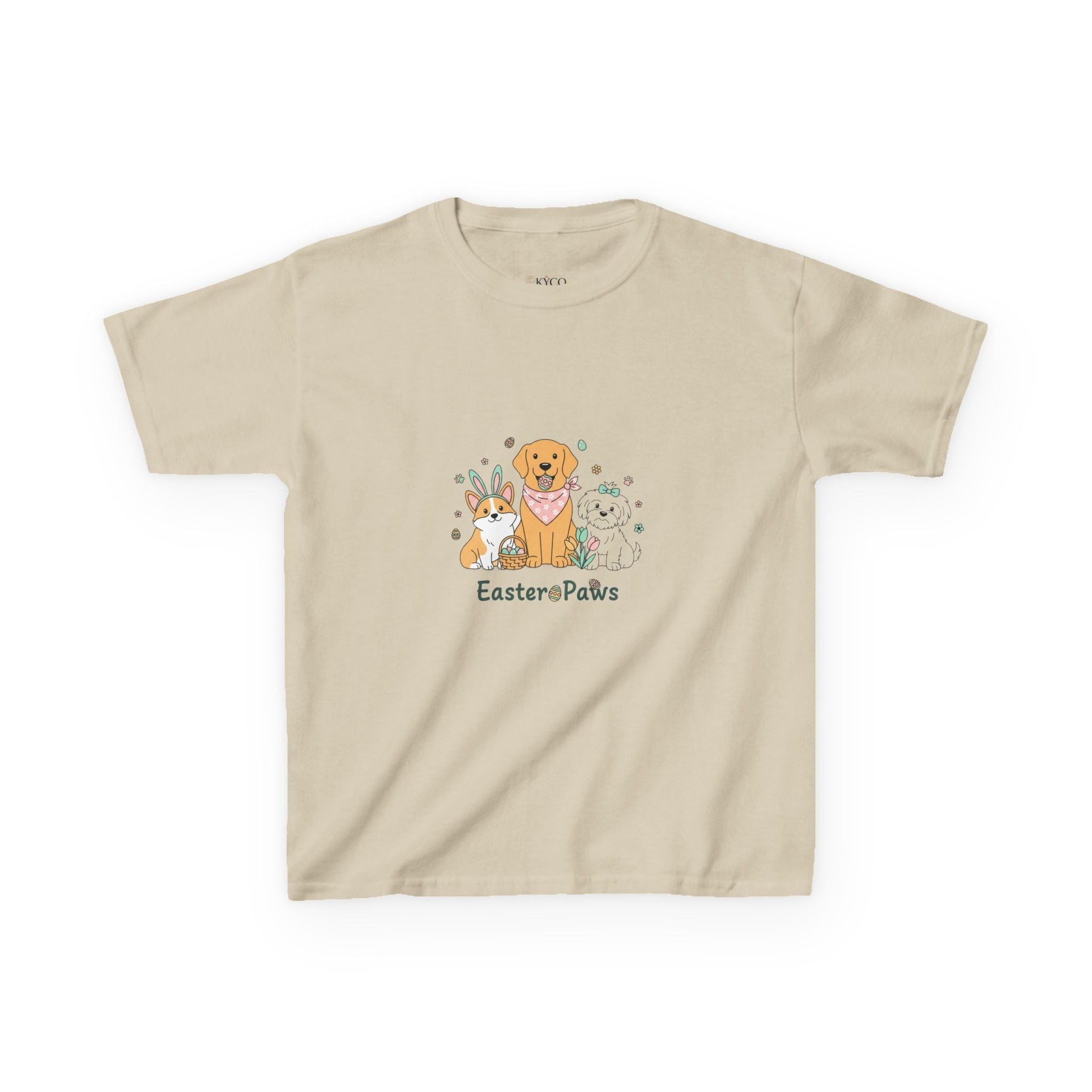 Kids T-Shirt — "Easter ePaws" Cute Puppy & Bunny Easter Tee - AKYCO