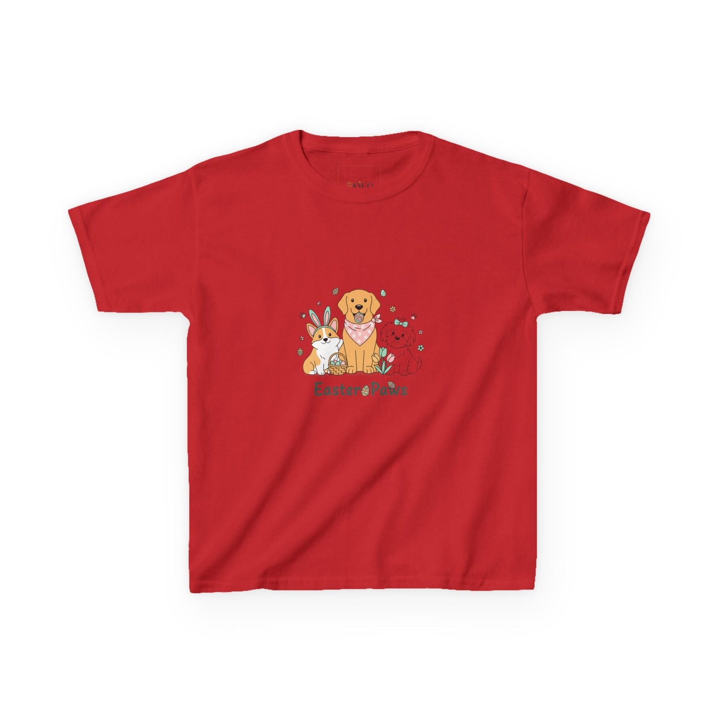 Kids T-Shirt — "Easter ePaws" Cute Puppy & Bunny Easter Tee - AKYCO