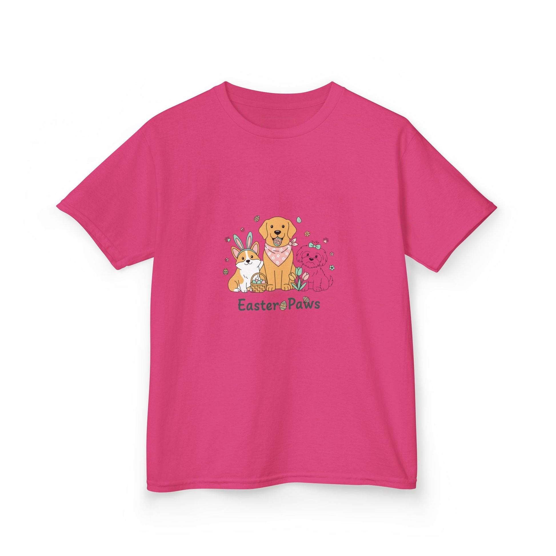 Kids T-Shirt — "Easter ePaws" Cute Puppy & Bunny Easter Tee - AKYCO