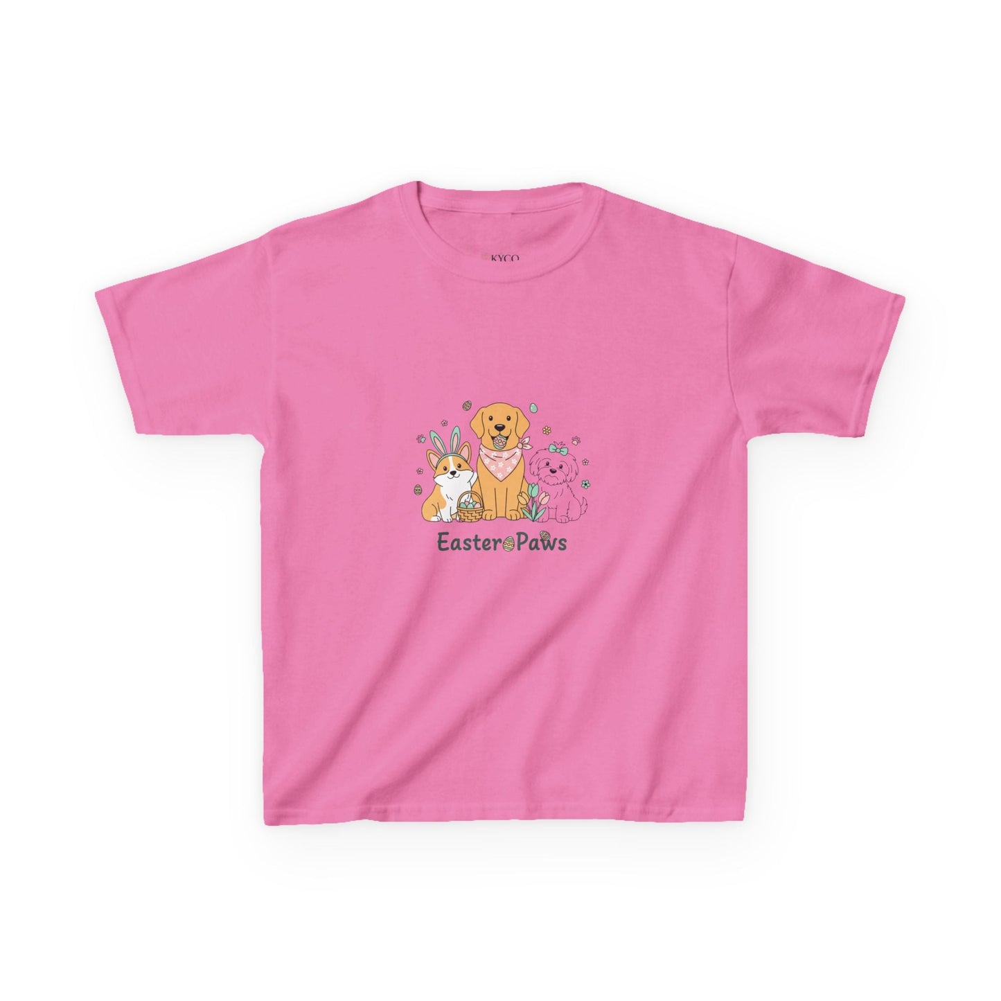 Kids T-Shirt — "Easter ePaws" Cute Puppy & Bunny Easter Tee - AKYCO