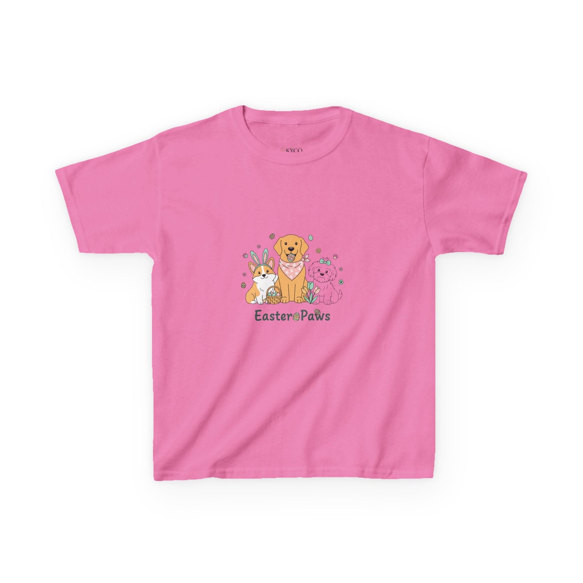 Kids T-Shirt — "Easter ePaws" Cute Puppy & Bunny Easter Tee - AKYCO