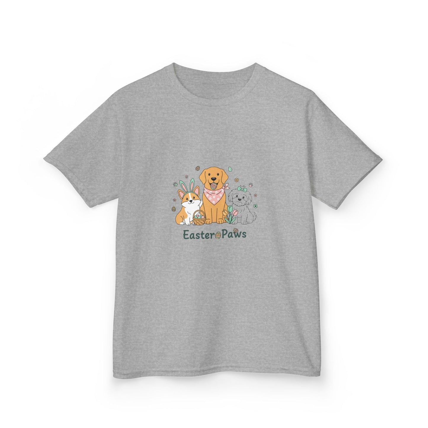 Kids T-Shirt — "Easter ePaws" Cute Puppy & Bunny Easter Tee - AKYCO