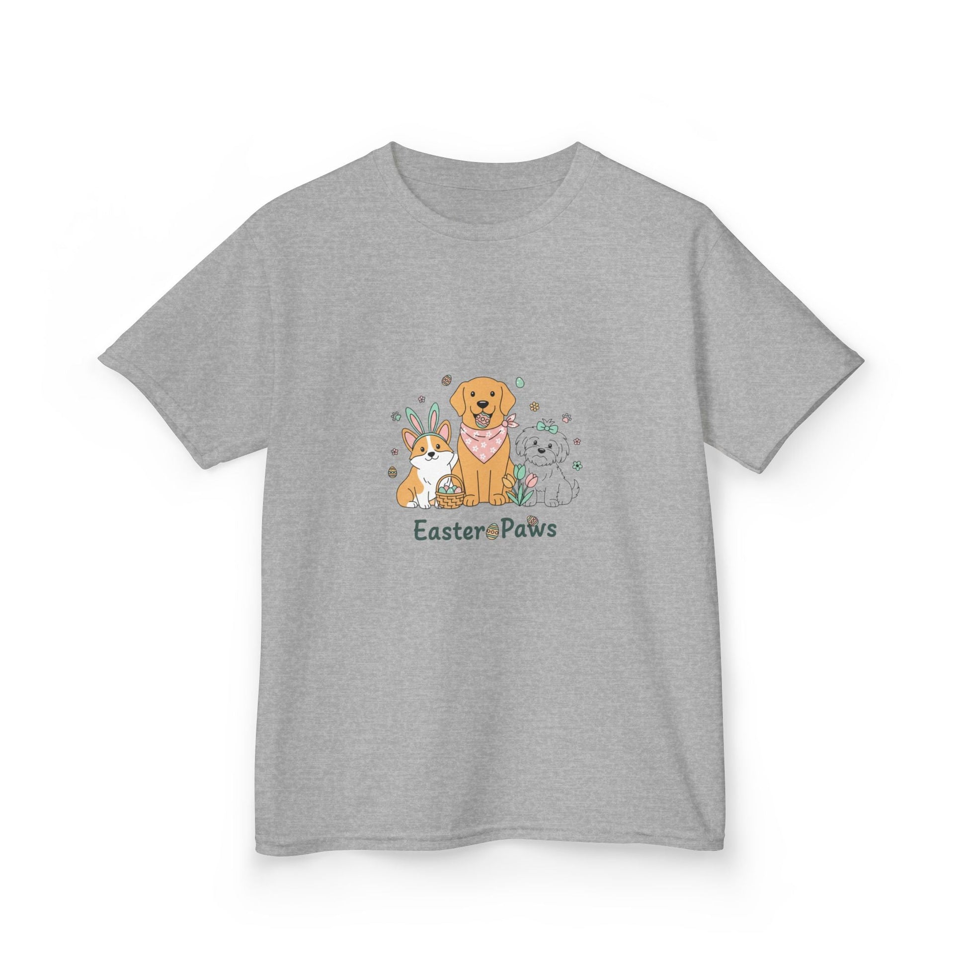 Kids T-Shirt — "Easter ePaws" Cute Puppy & Bunny Easter Tee - AKYCO