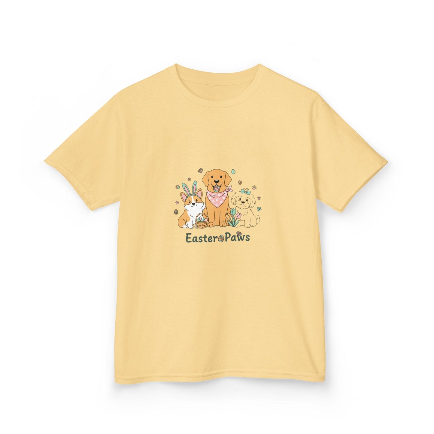 Kids T-Shirt — "Easter ePaws" Cute Puppy & Bunny Easter Tee - AKYCO