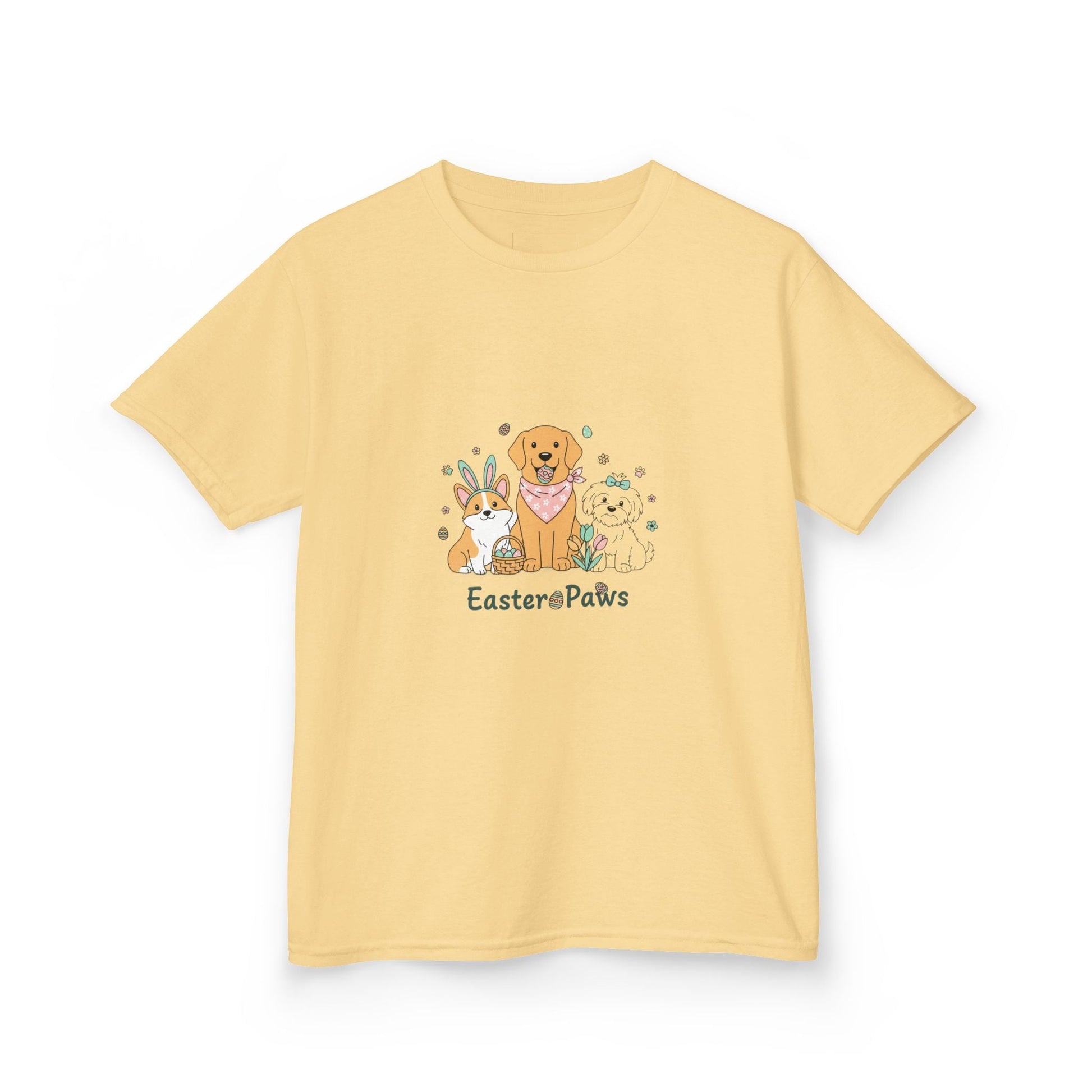 Kids T-Shirt — "Easter ePaws" Cute Puppy & Bunny Easter Tee - AKYCO