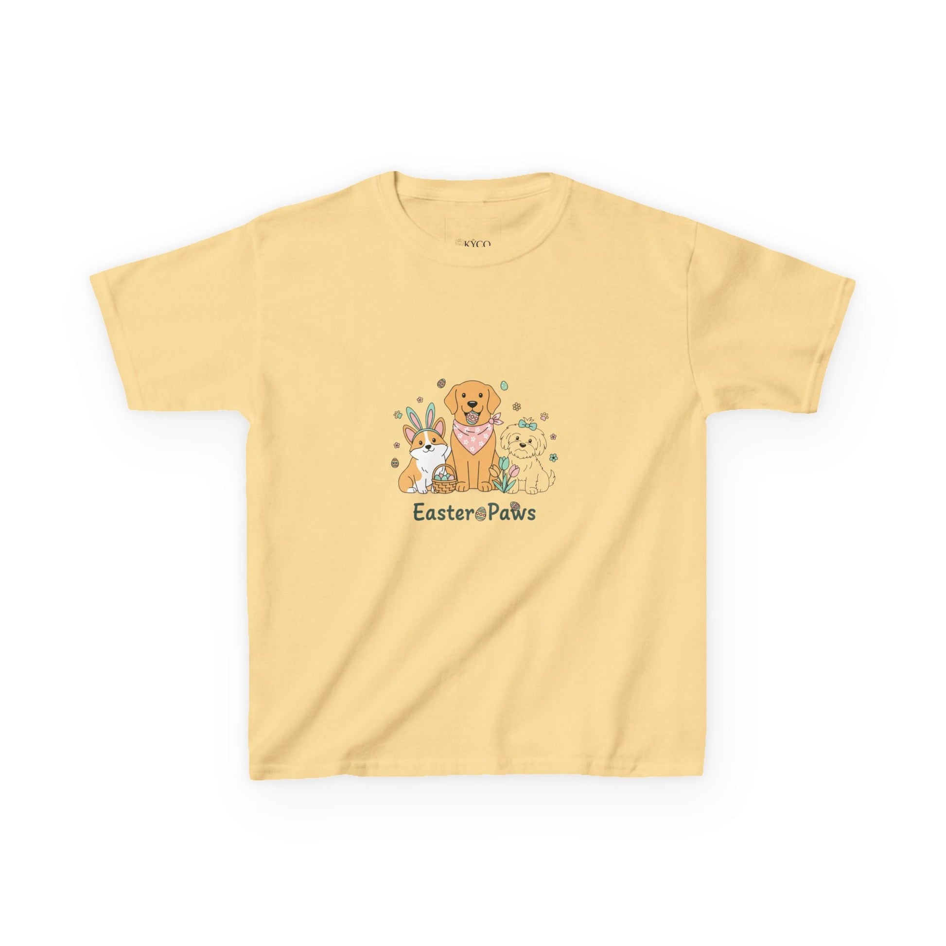 Kids T-Shirt — "Easter ePaws" Cute Puppy & Bunny Easter Tee - AKYCO