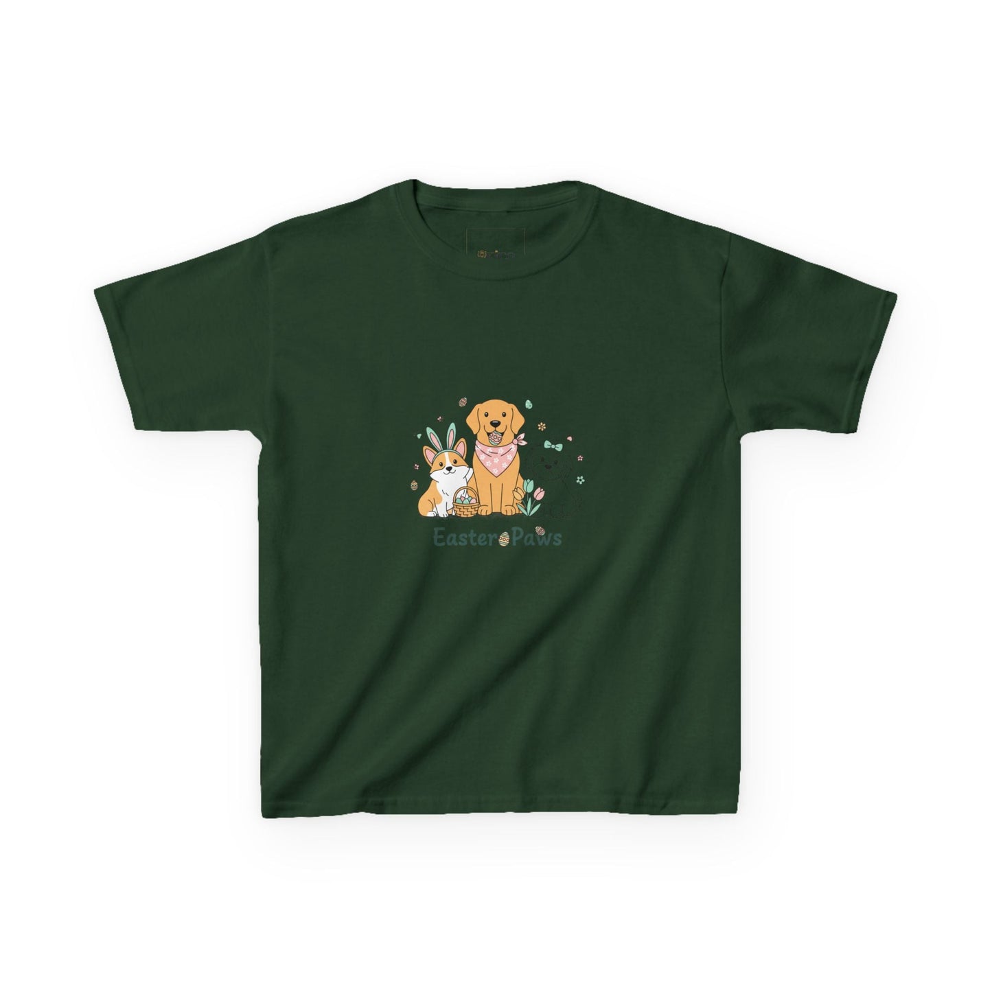 Kids T-Shirt — "Easter ePaws" Cute Puppy & Bunny Easter Tee - AKYCO