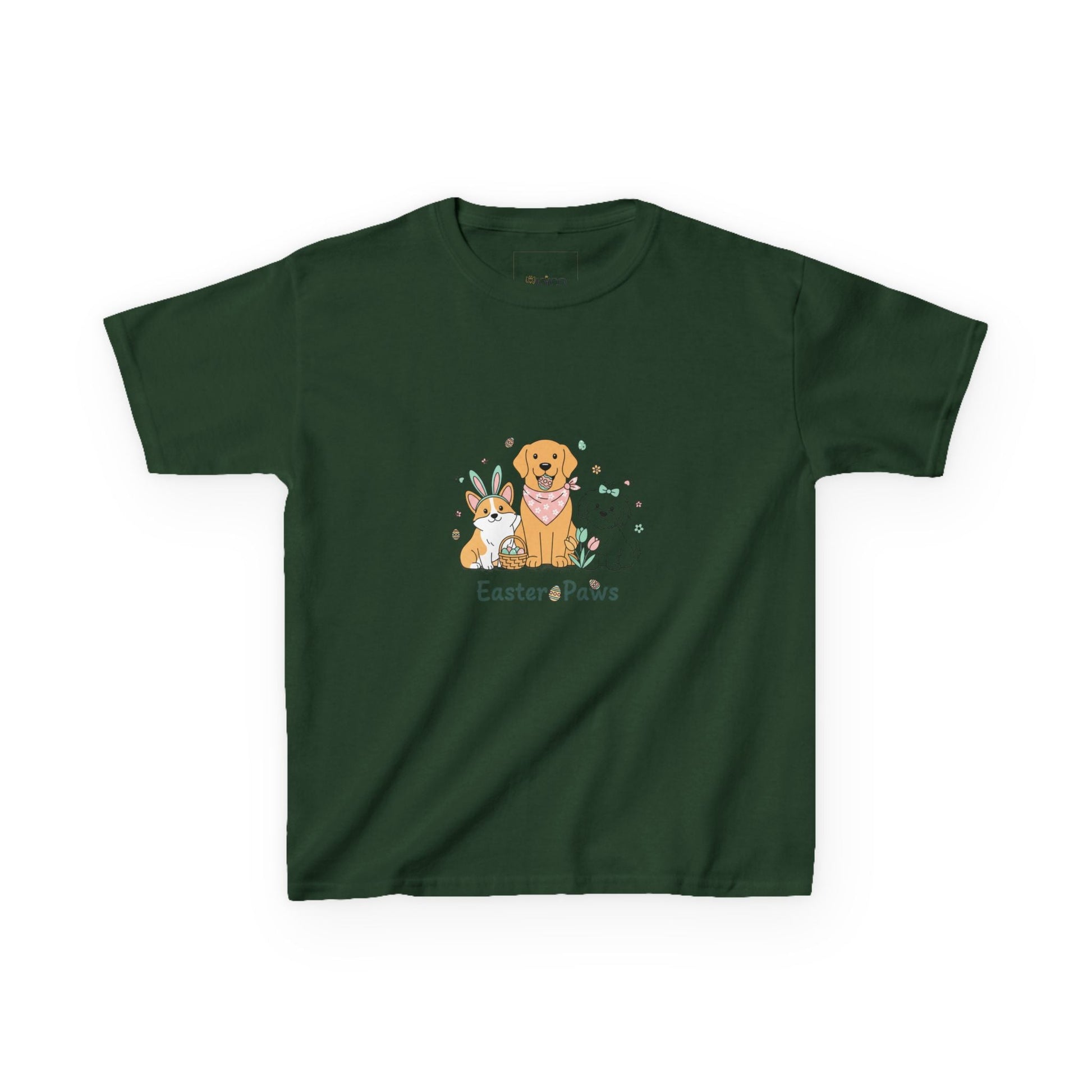 Kids T-Shirt — "Easter ePaws" Cute Puppy & Bunny Easter Tee - AKYCO