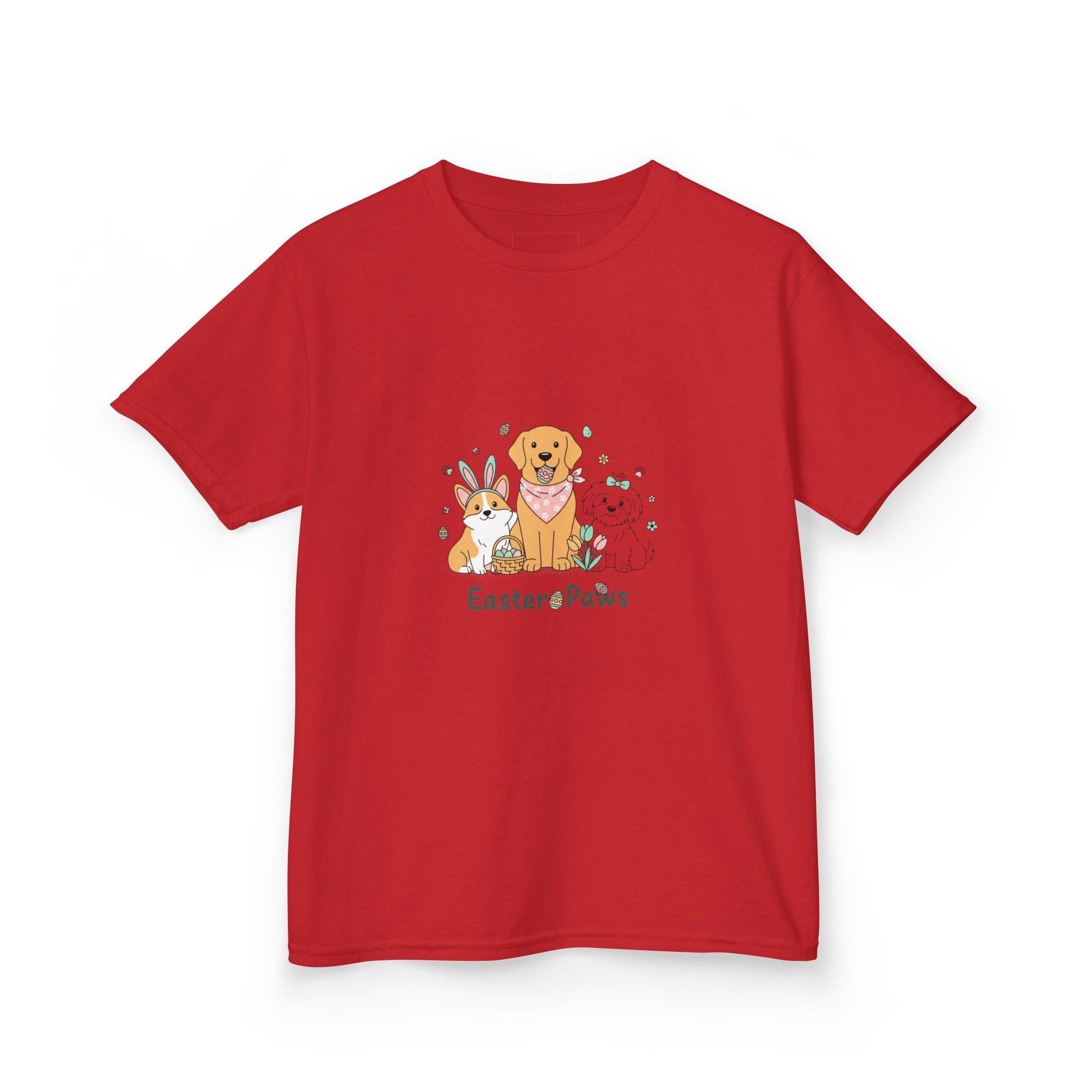 Kids T-Shirt — "Easter ePaws" Cute Puppy & Bunny Easter Tee - AKYCO