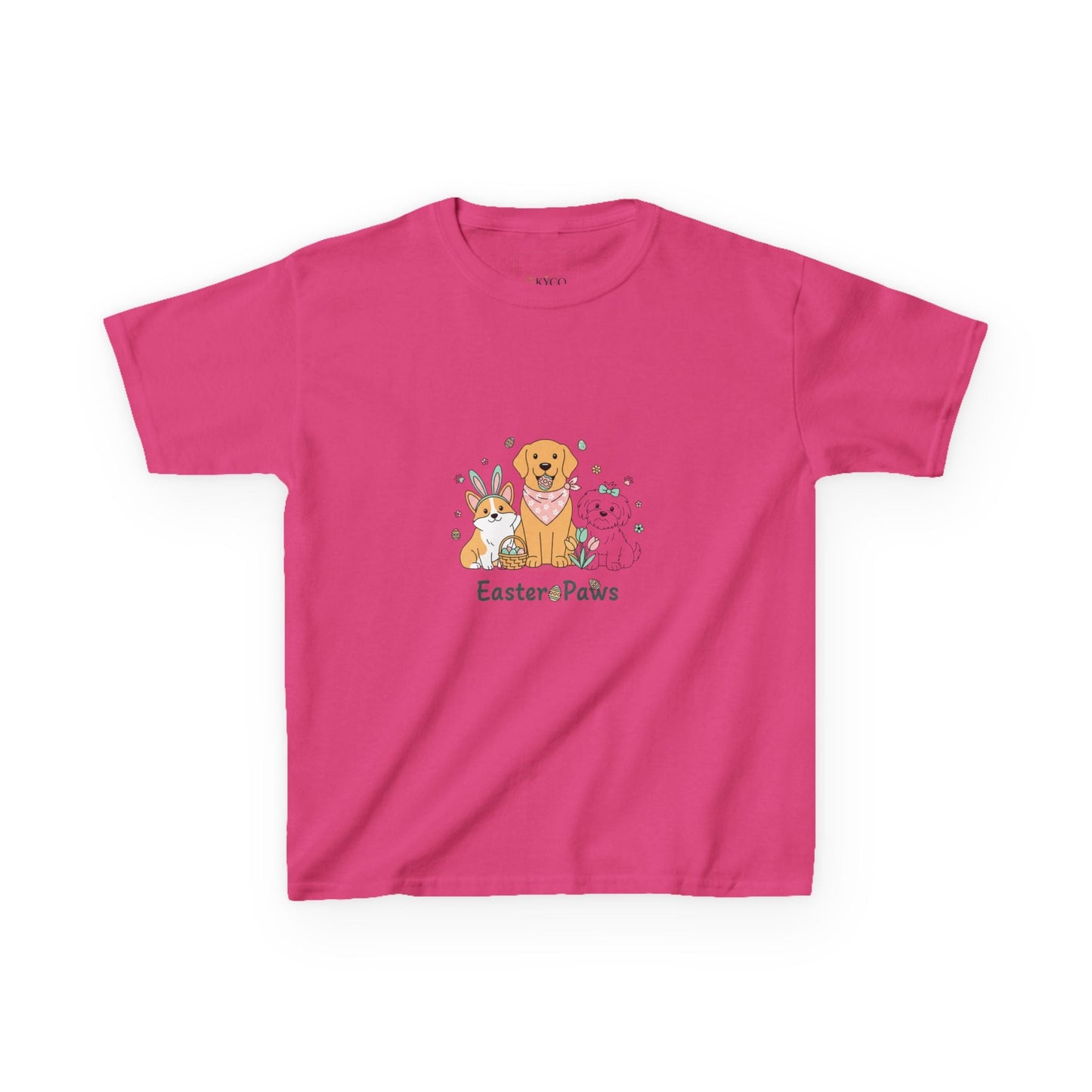 Kids T-Shirt — "Easter ePaws" Cute Puppy & Bunny Easter Tee - AKYCO