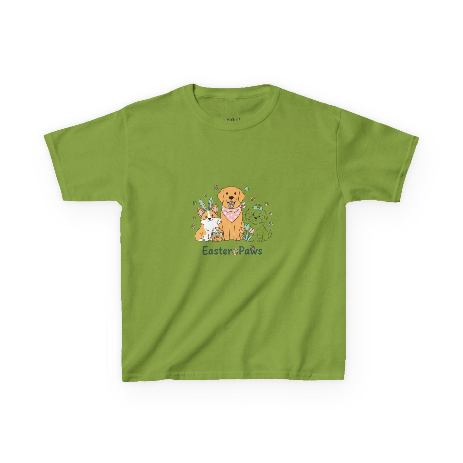 Kids T-Shirt — "Easter ePaws" Cute Puppy & Bunny Easter Tee - AKYCO