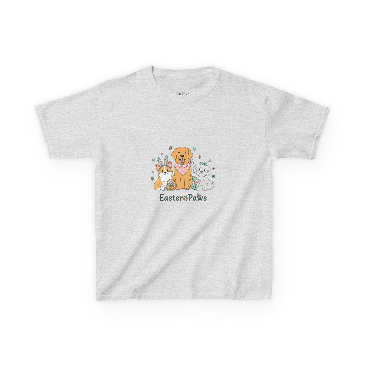 Kids T-Shirt — "Easter ePaws" Cute Puppy & Bunny Easter Tee - AKYCO