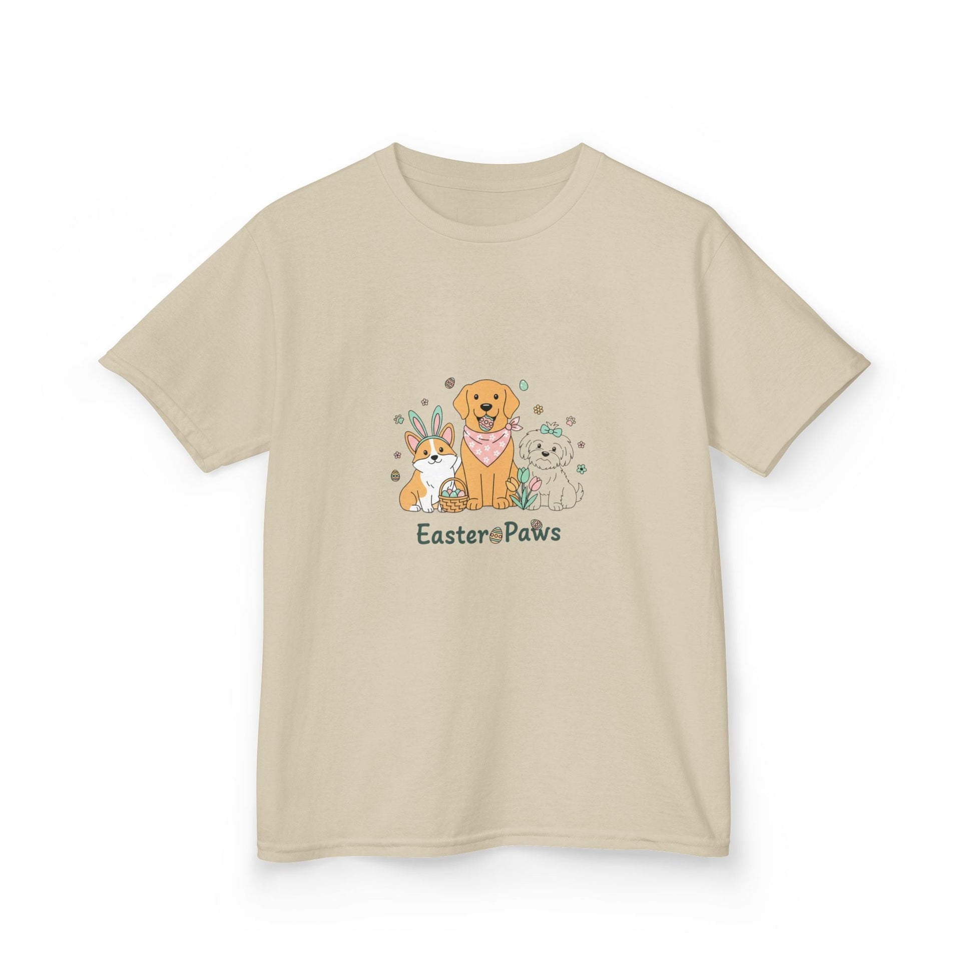 Kids T-Shirt — "Easter ePaws" Cute Puppy & Bunny Easter Tee - AKYCO