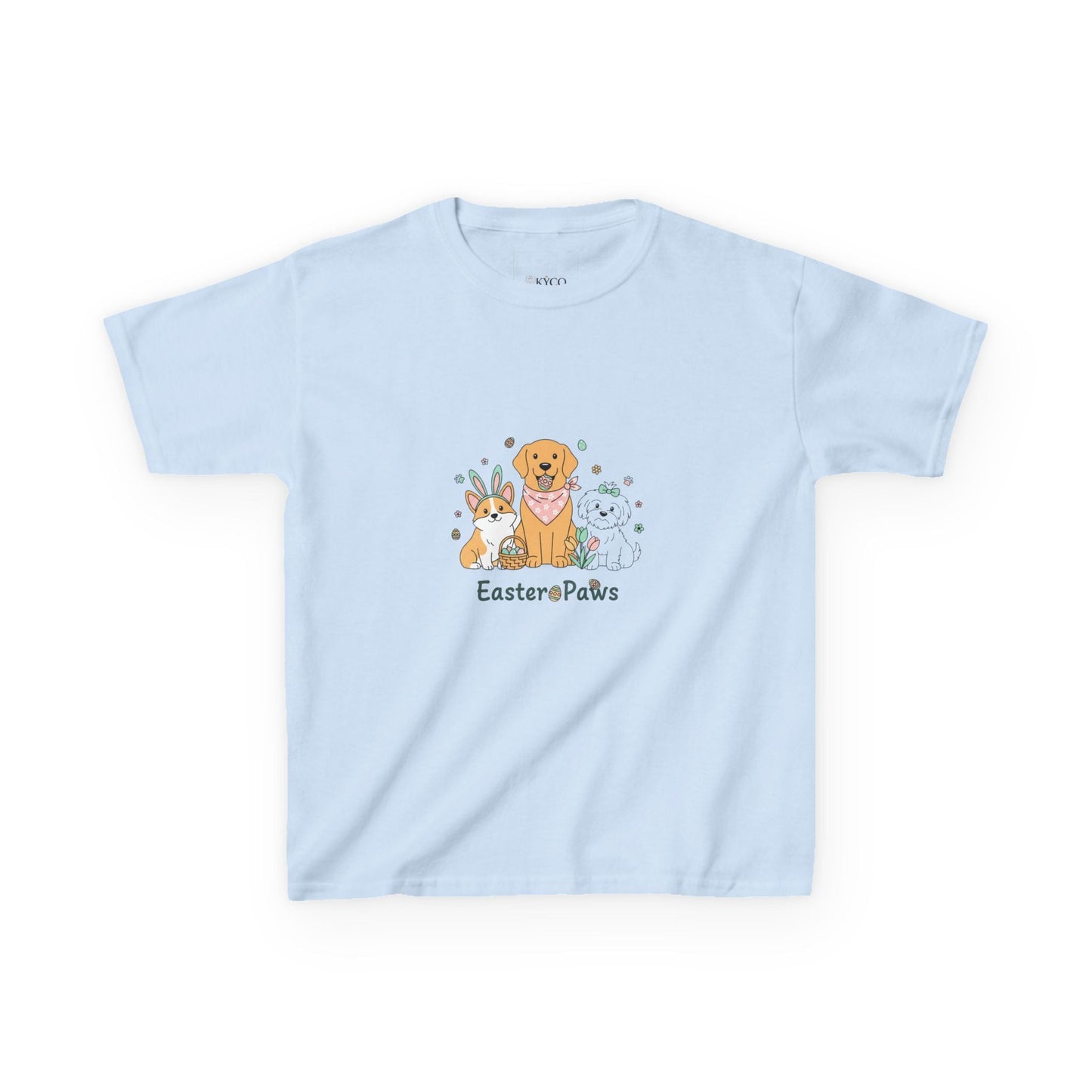 Kids T-Shirt — "Easter ePaws" Cute Puppy & Bunny Easter Tee - AKYCO