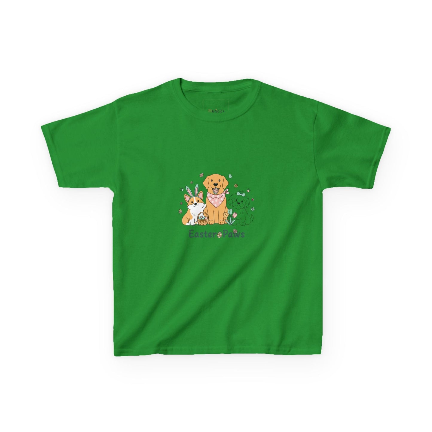 Kids T-Shirt — "Easter ePaws" Cute Puppy & Bunny Easter Tee - AKYCO