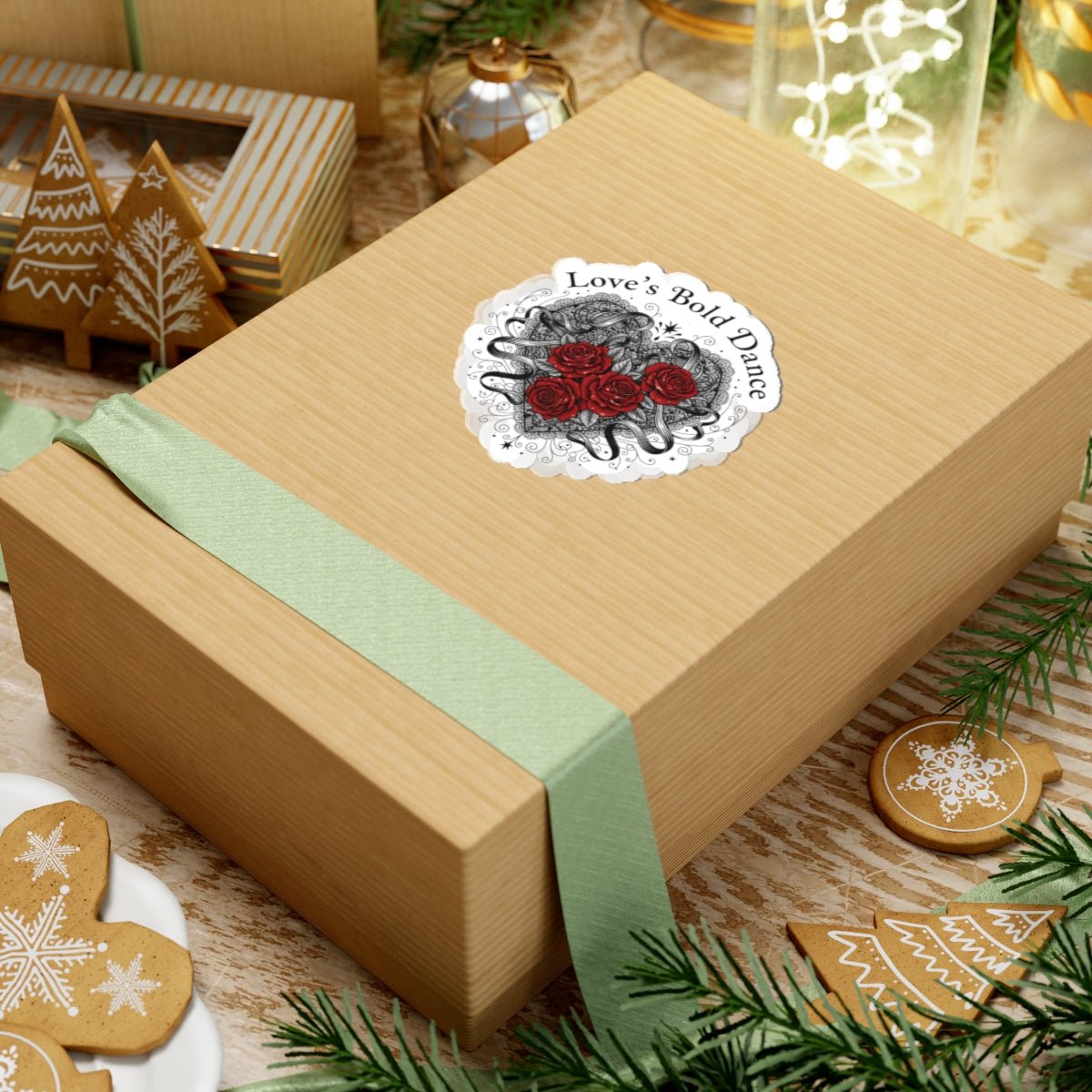 Love's Bold Dance Heart Sticker | gothic romance, 80s nostalgia - AKYCO