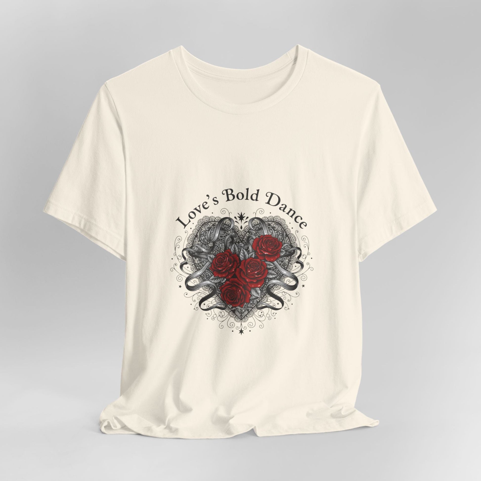 Maglietta romantica unisex colletto a costine