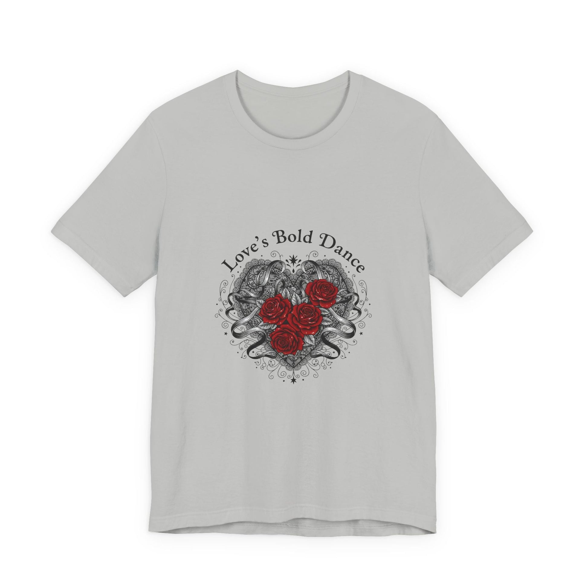 Maglietta San Valentino con filigrane ornate e cuori