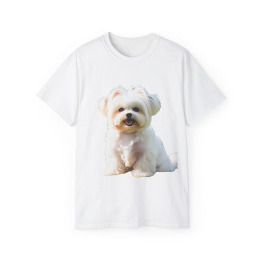 🐕 MAGLIETTA BICHON MALTEZ RITRATO - Maglietta Unisex Ultra Cotone - Aky & Co.