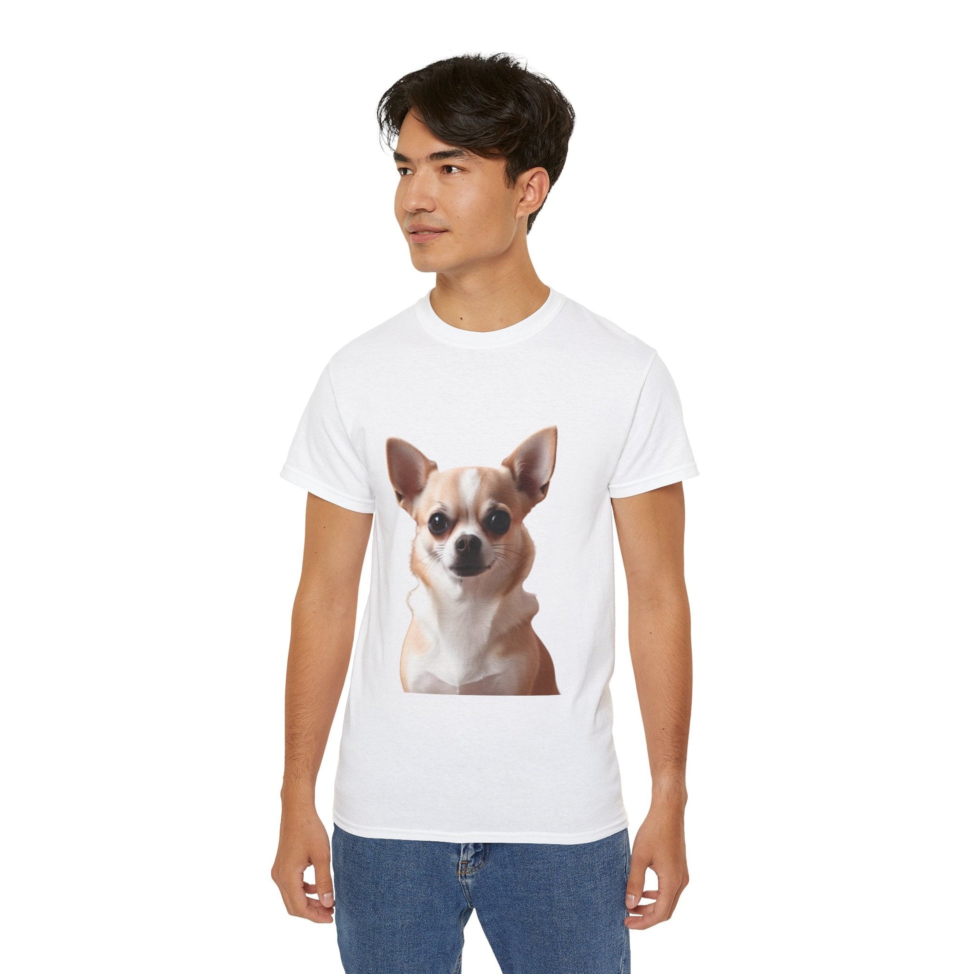Maglietta Chihuahua Lover Unisex Ultra Cotone - T-Shirt con Disegno Cane Carino - AKYCO