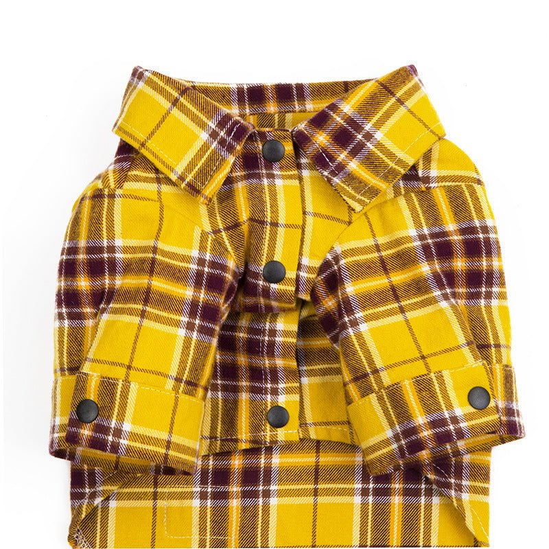 Pet Leisure Plaid Shirt Pet Clothes Shirt - Aky & Co.