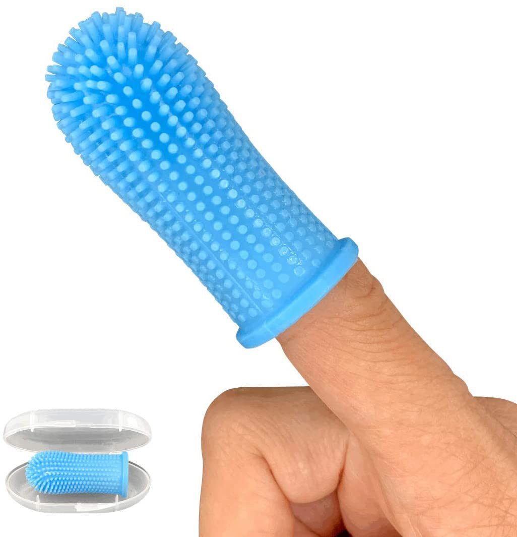 Spazzolino da denti per cani Pet Finger Set Pulizia dei denti Cura Spazzolino da denti per cani Silicone Dito Spazzolatura - Aky & Co.