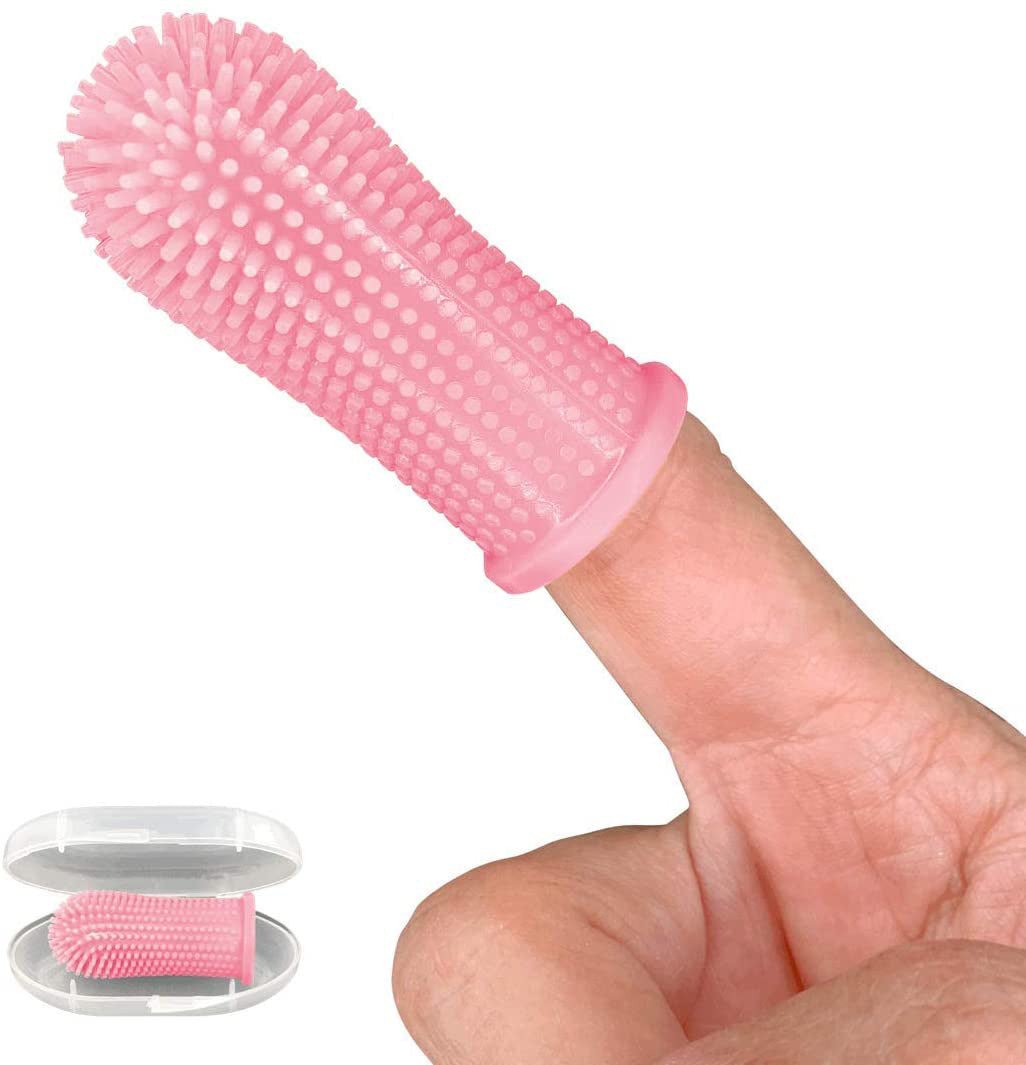 Spazzolino da denti per cani Pet Finger Set Pulizia dei denti Cura Spazzolino da denti per cani Silicone Dito Spazzolatura - Aky & Co.