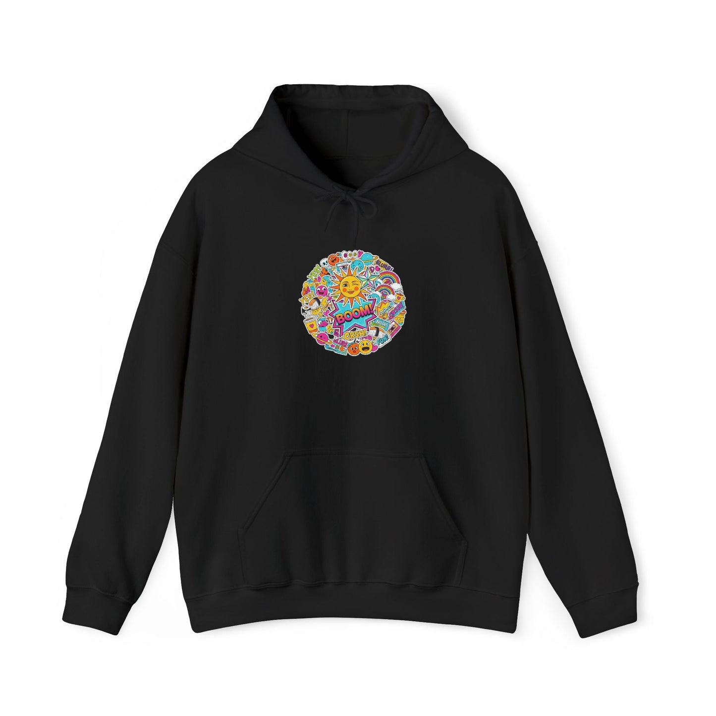 Sticker - Bomb Collage Hoodie | collage art, graphic doodles - AKYCO