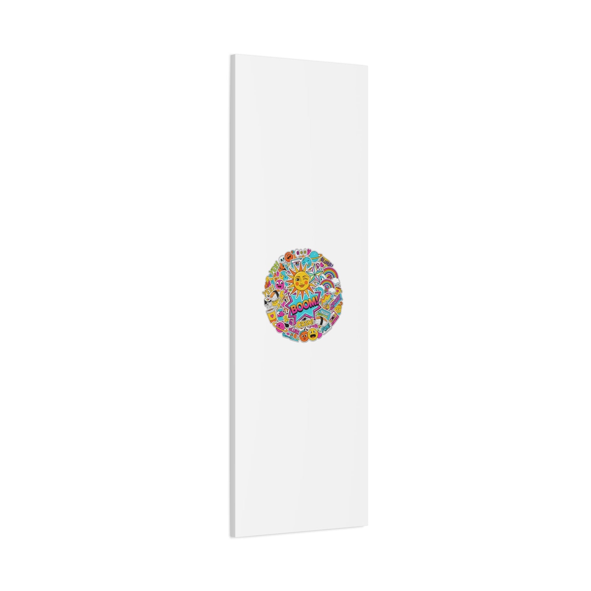 Sticker - Bomb Collage Matte Canvas, Stretched | chaotic sticker collage, graphic doodles - AKYCO