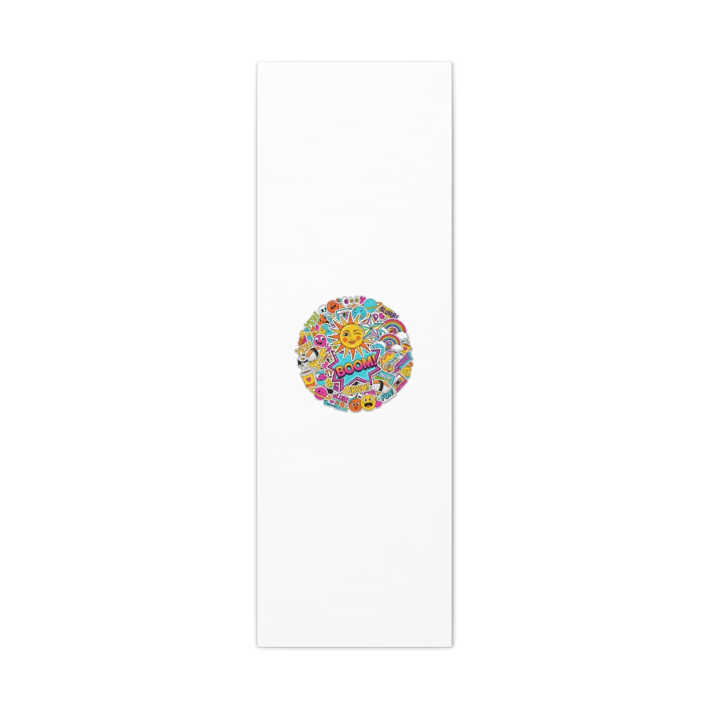 Sticker - Bomb Collage Matte Canvas, Stretched | chaotic sticker collage, graphic doodles - AKYCO