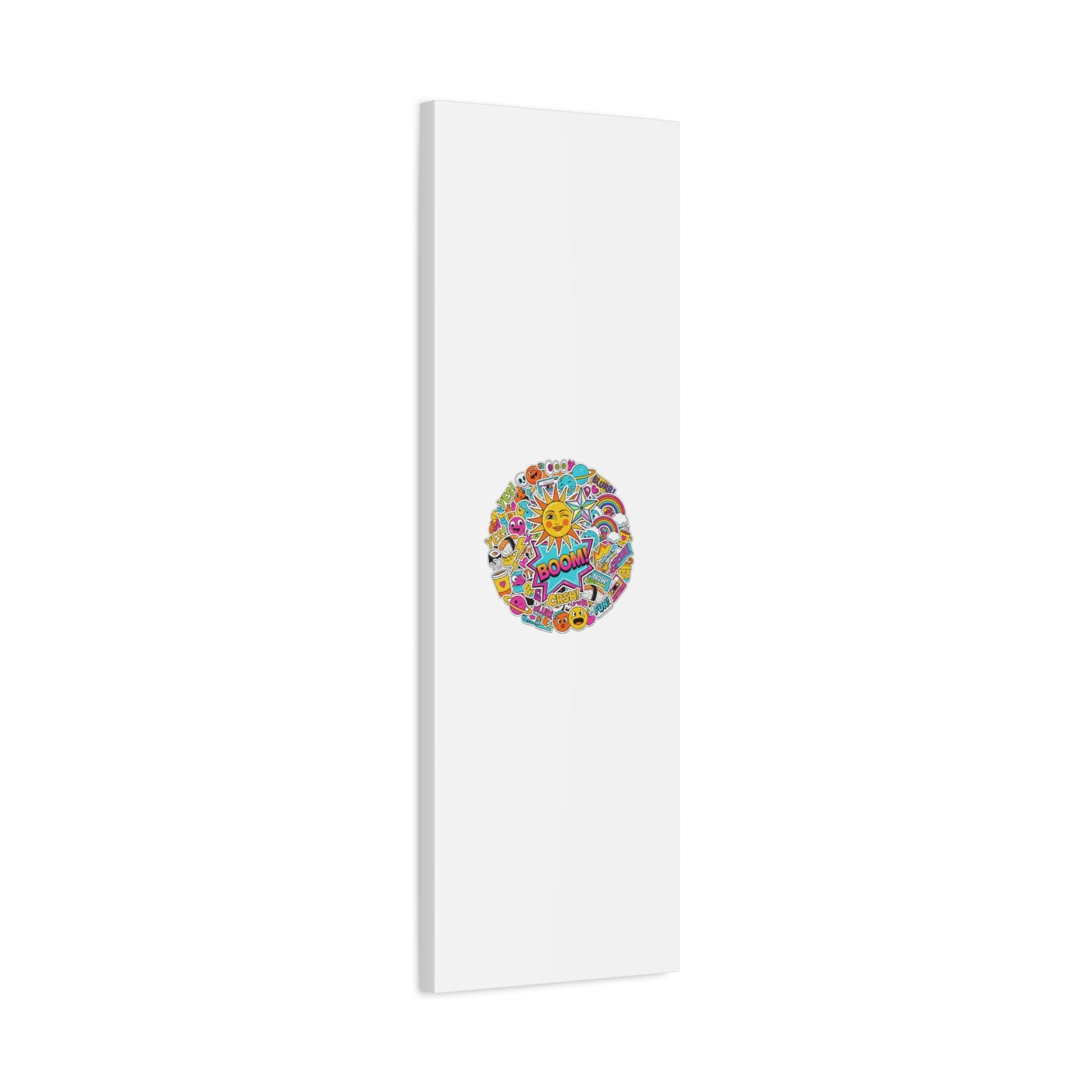 Sticker - Bomb Collage Matte Canvas, Stretched | chaotic sticker collage, graphic doodles - AKYCO