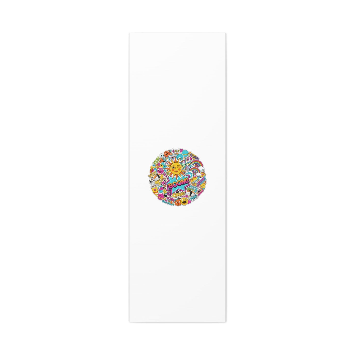 Sticker - Bomb Collage Matte Canvas, Stretched | chaotic sticker collage, graphic doodles - AKYCO