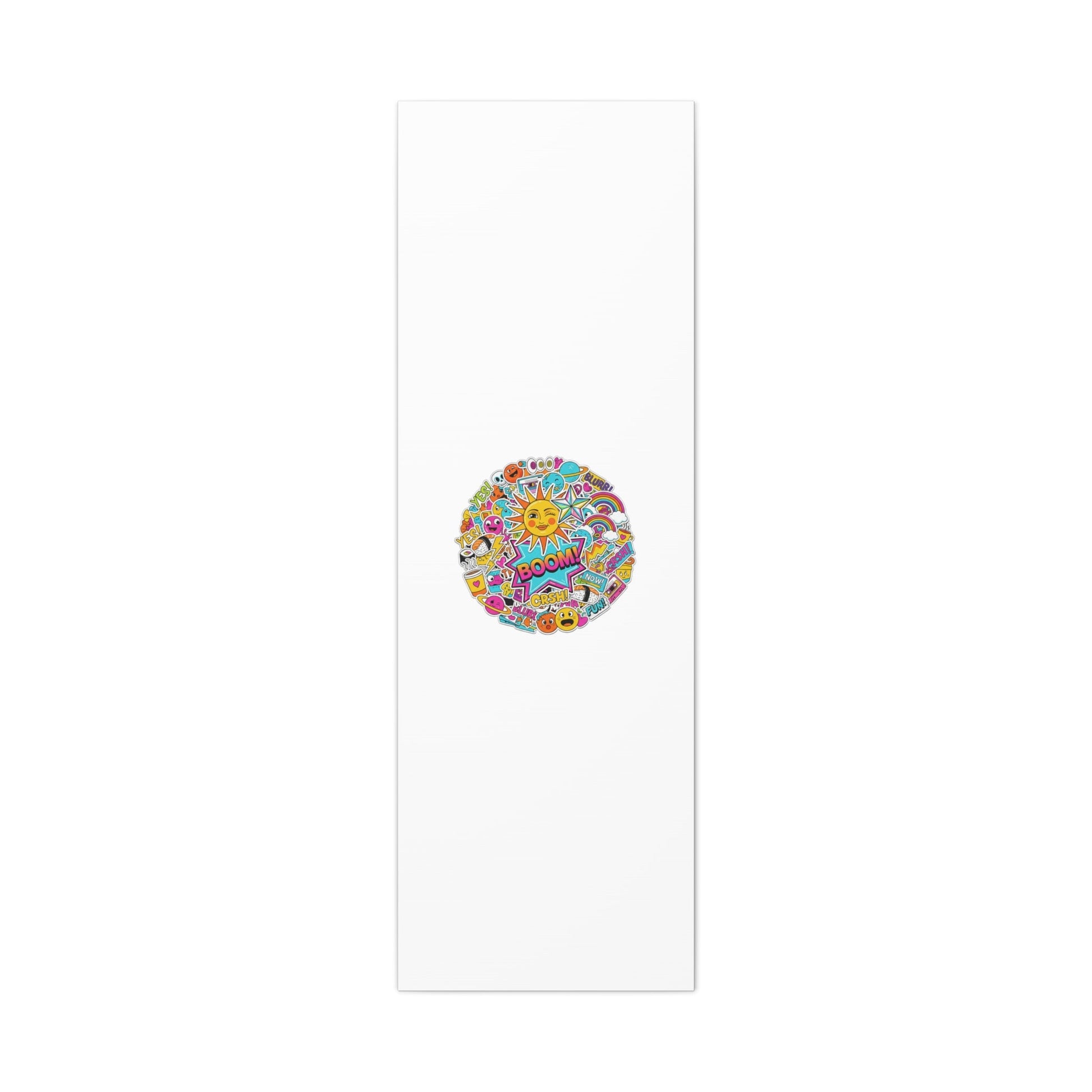 Sticker - Bomb Collage Matte Canvas, Stretched | chaotic sticker collage, graphic doodles - AKYCO