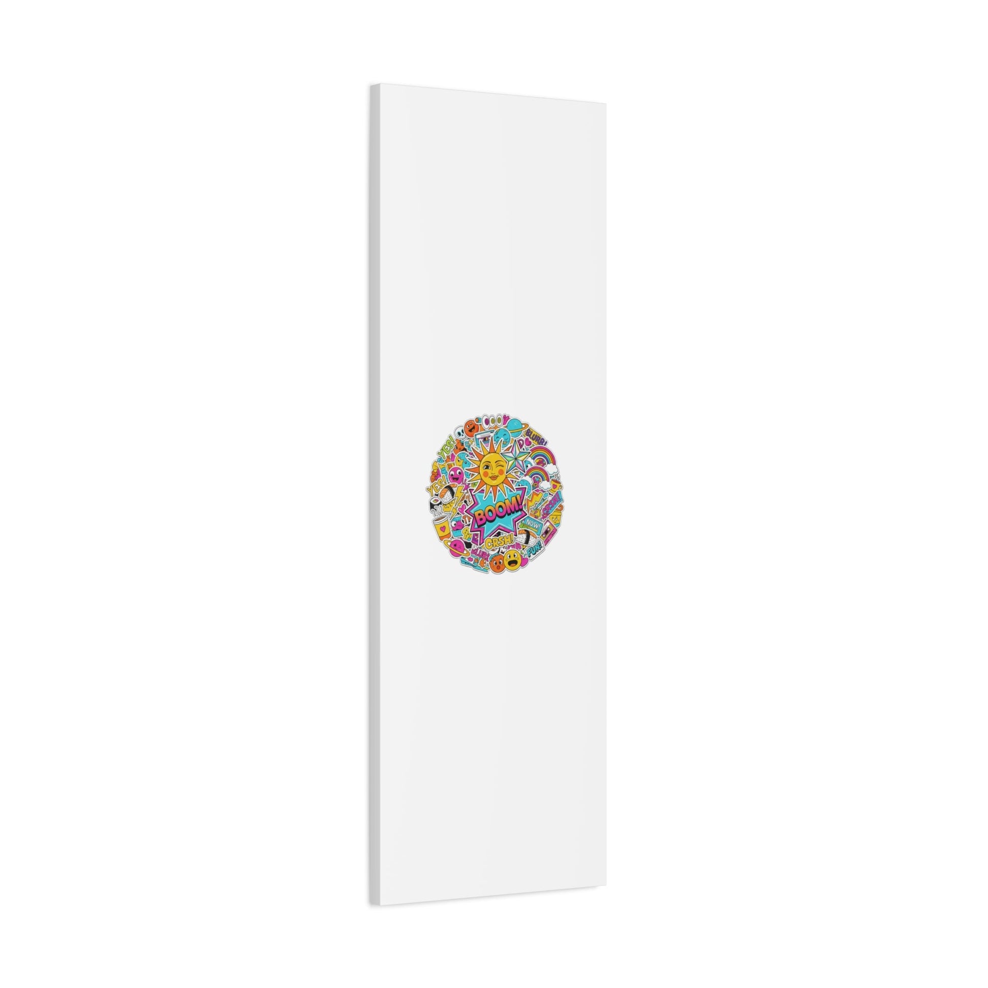 Sticker - Bomb Collage Matte Canvas, Stretched | chaotic sticker collage, graphic doodles - AKYCO