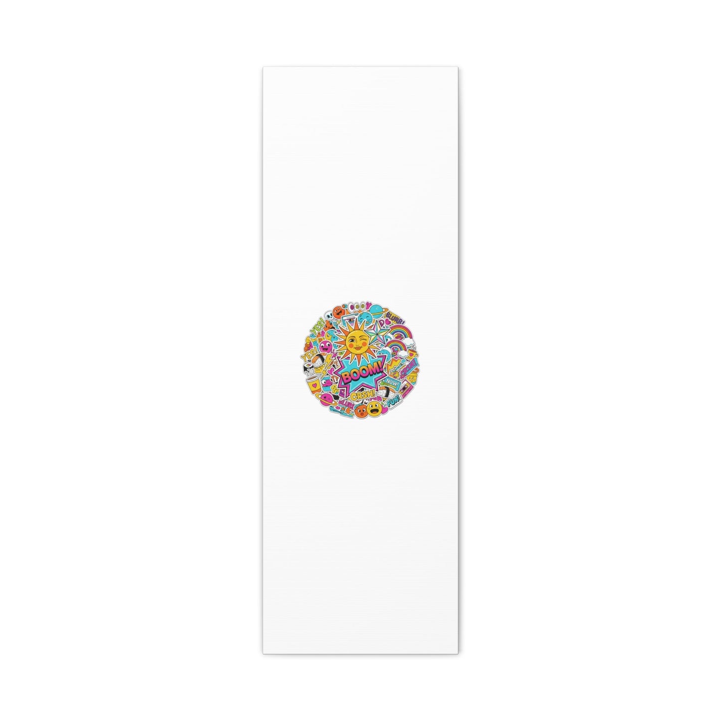 Sticker - Bomb Collage Matte Canvas, Stretched | chaotic sticker collage, graphic doodles - AKYCO