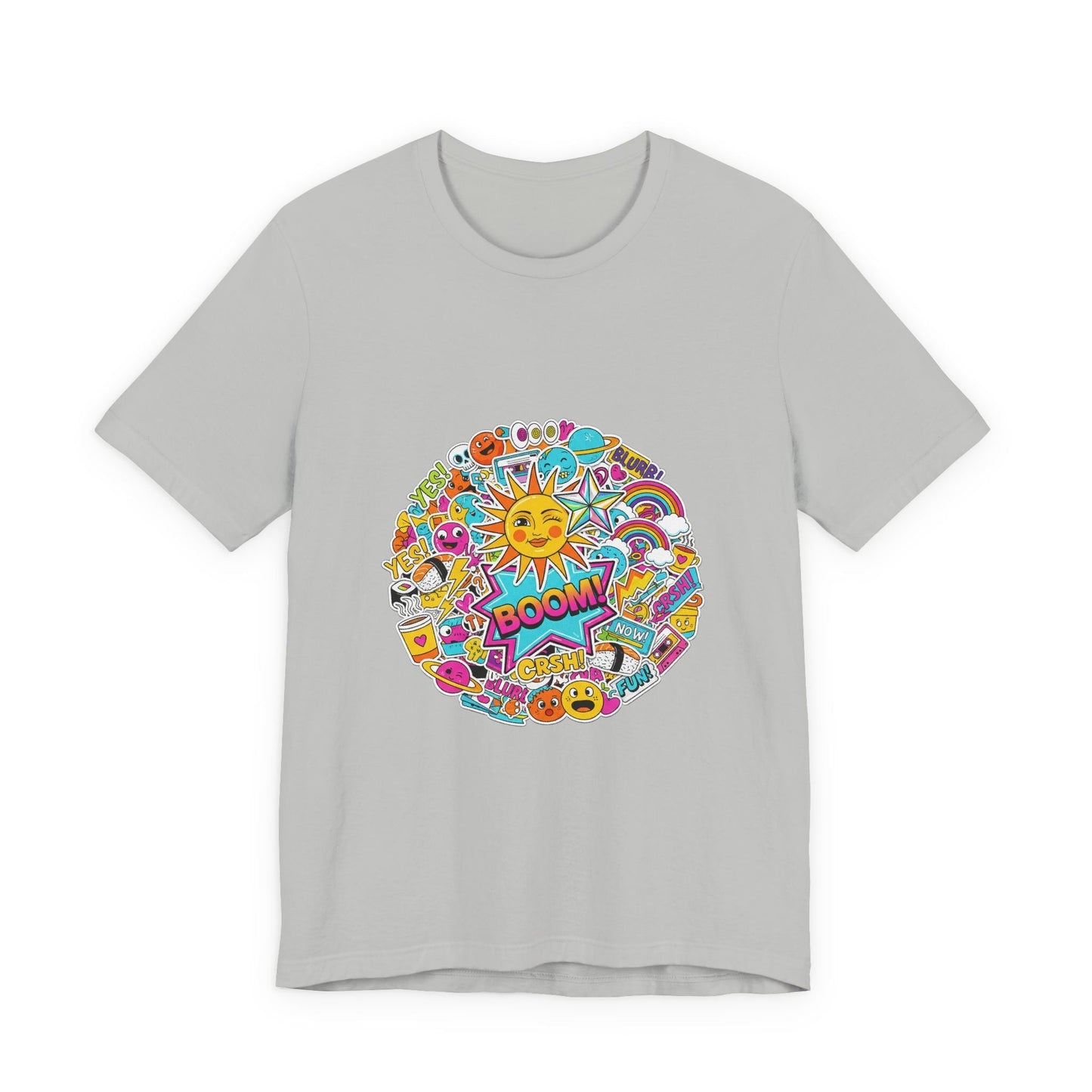Sticker - Bomb Collage Tee | graphic doodles, chaotic sticker art - AKYCO