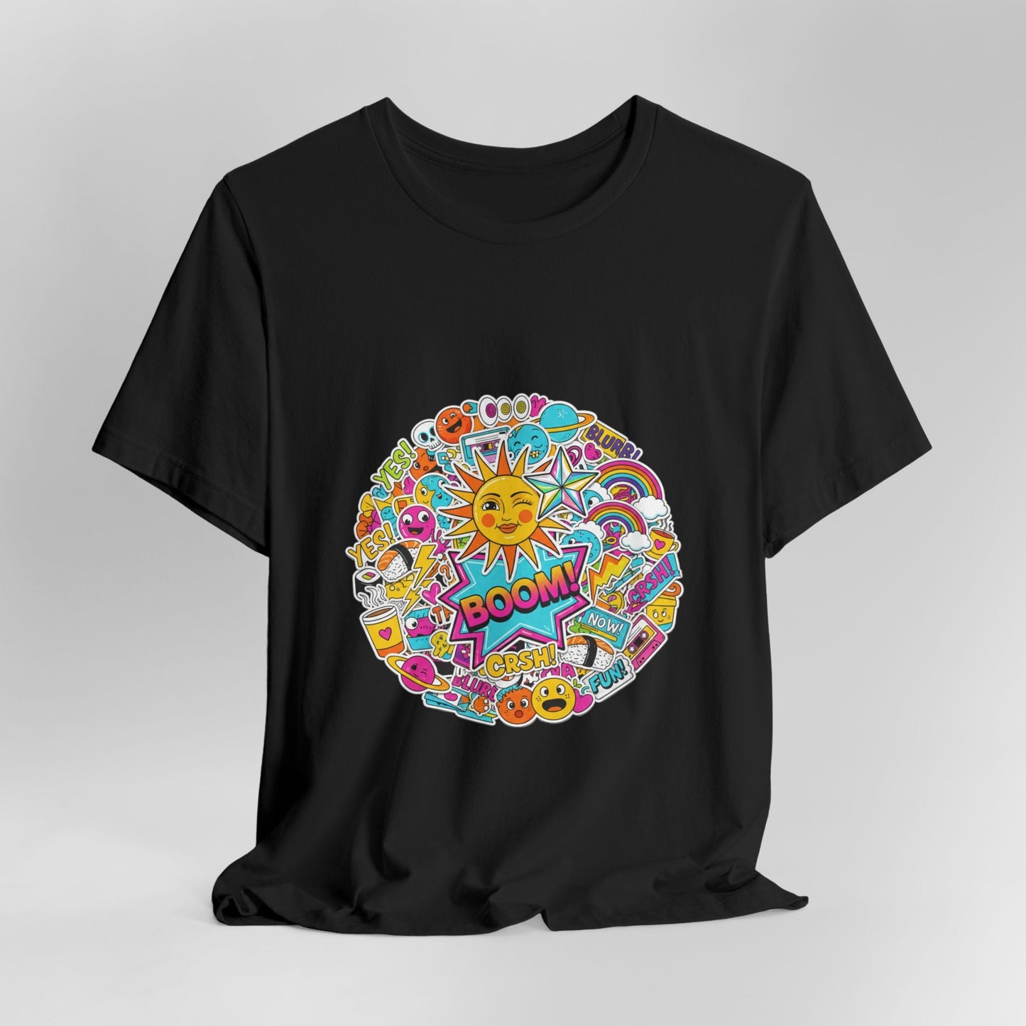 Sticker - Bomb Collage Tee | graphic doodles, chaotic sticker art - AKYCO