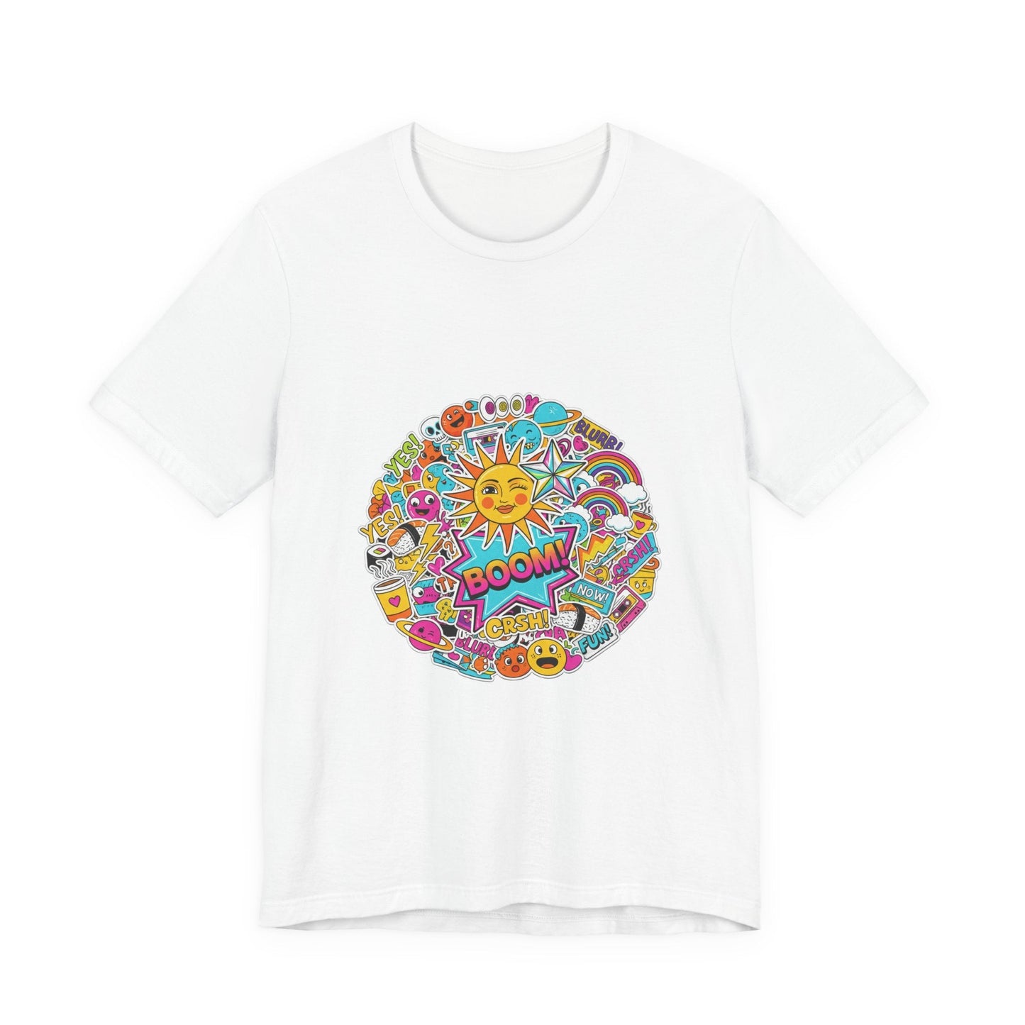 Sticker - Bomb Collage Tee | graphic doodles, chaotic sticker art - AKYCO
