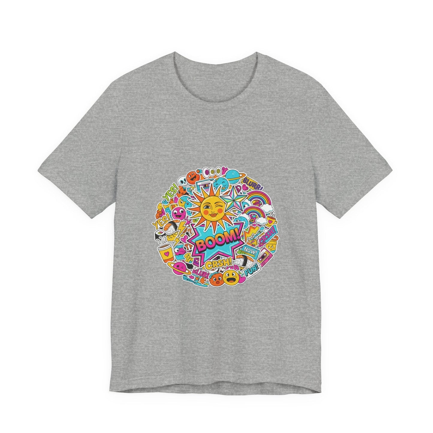 Sticker - Bomb Collage Tee | graphic doodles, chaotic sticker art - AKYCO