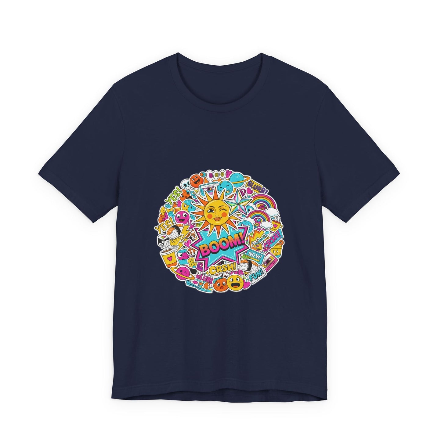 Sticker - Bomb Collage Tee | graphic doodles, chaotic sticker art - AKYCO