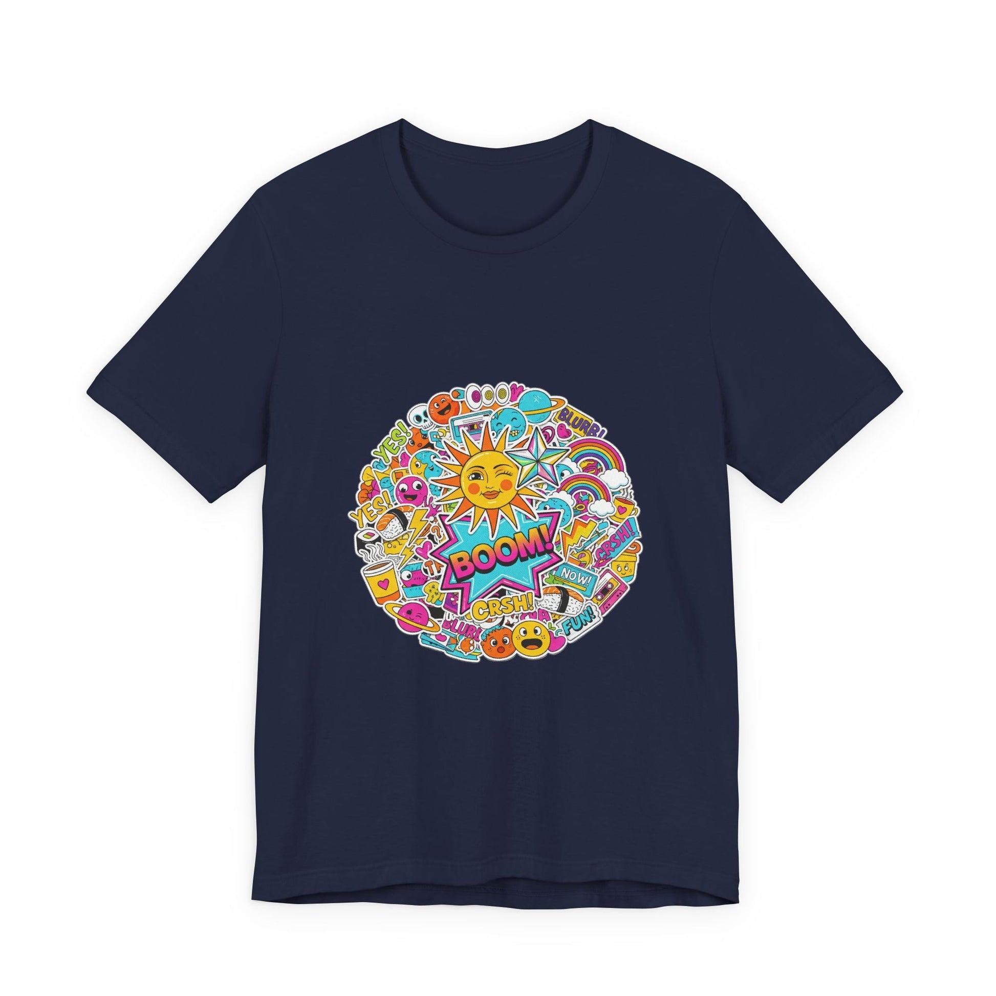 Sticker - Bomb Collage Tee | graphic doodles, chaotic sticker art - AKYCO
