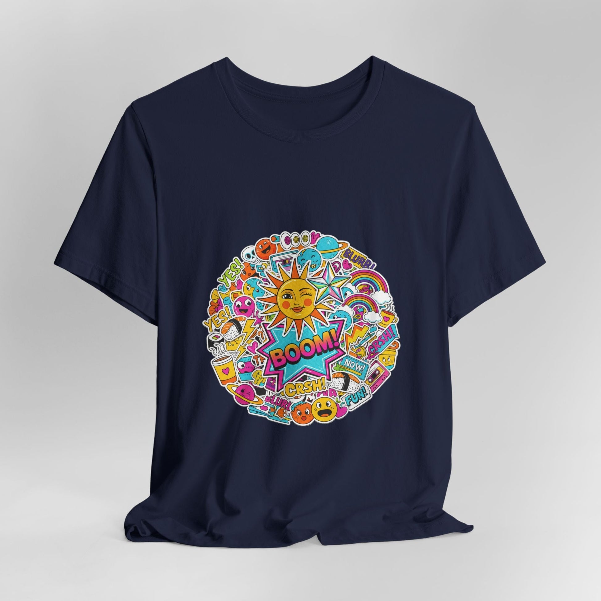 Sticker - Bomb Collage Tee | graphic doodles, chaotic sticker art - AKYCO