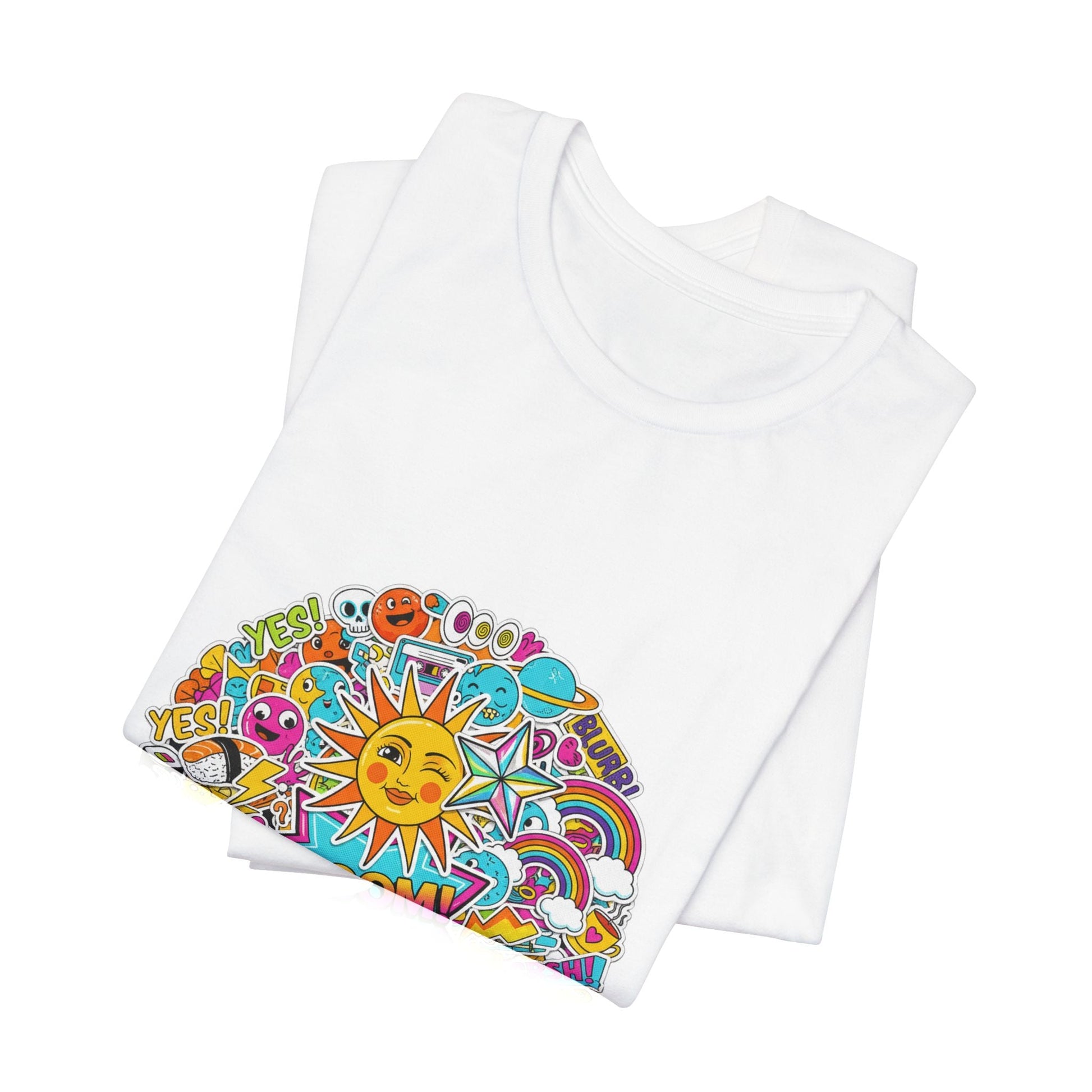 Sticker - Bomb Collage Tee | graphic doodles, chaotic sticker art - AKYCO