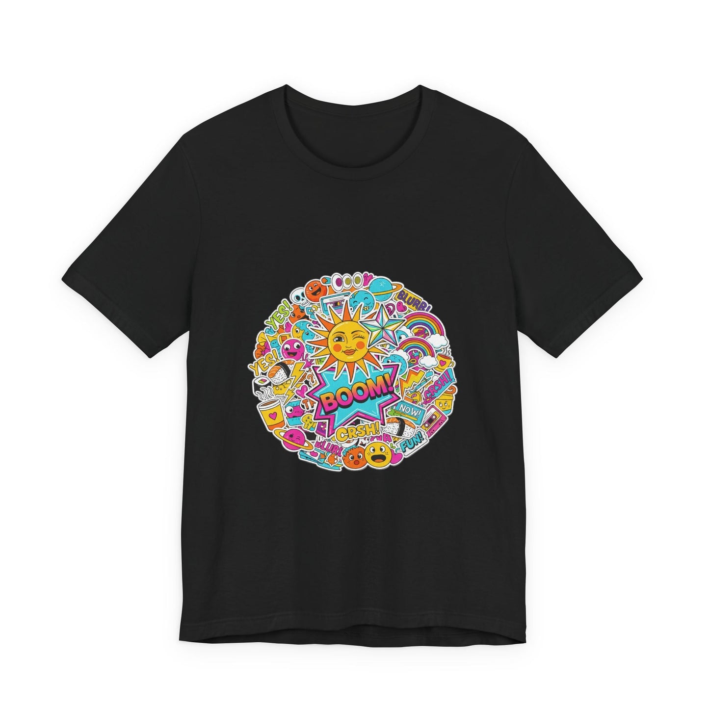 Sticker - Bomb Collage Tee | graphic doodles, chaotic sticker art - AKYCO