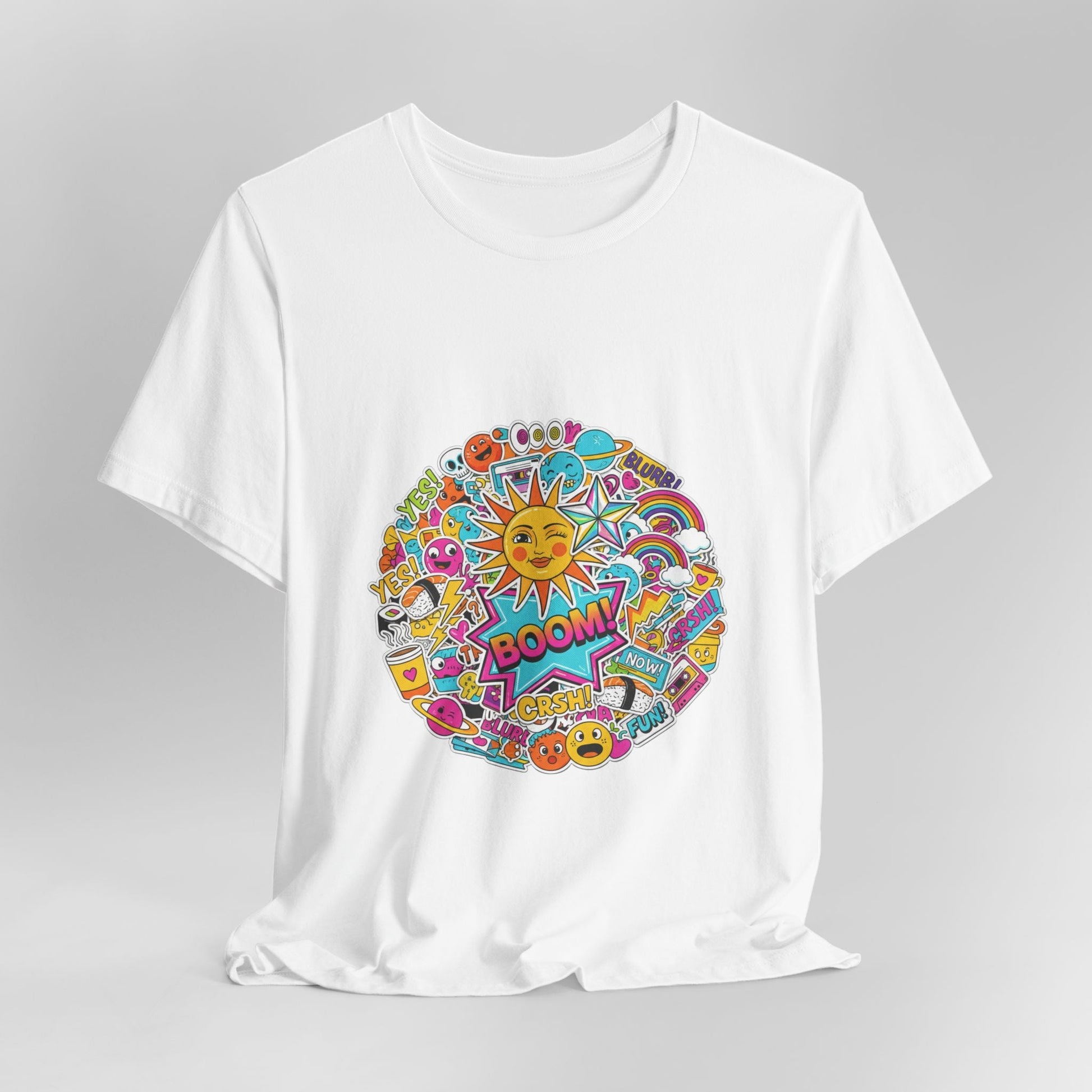 Sticker - Bomb Collage Tee | graphic doodles, chaotic sticker art - AKYCO