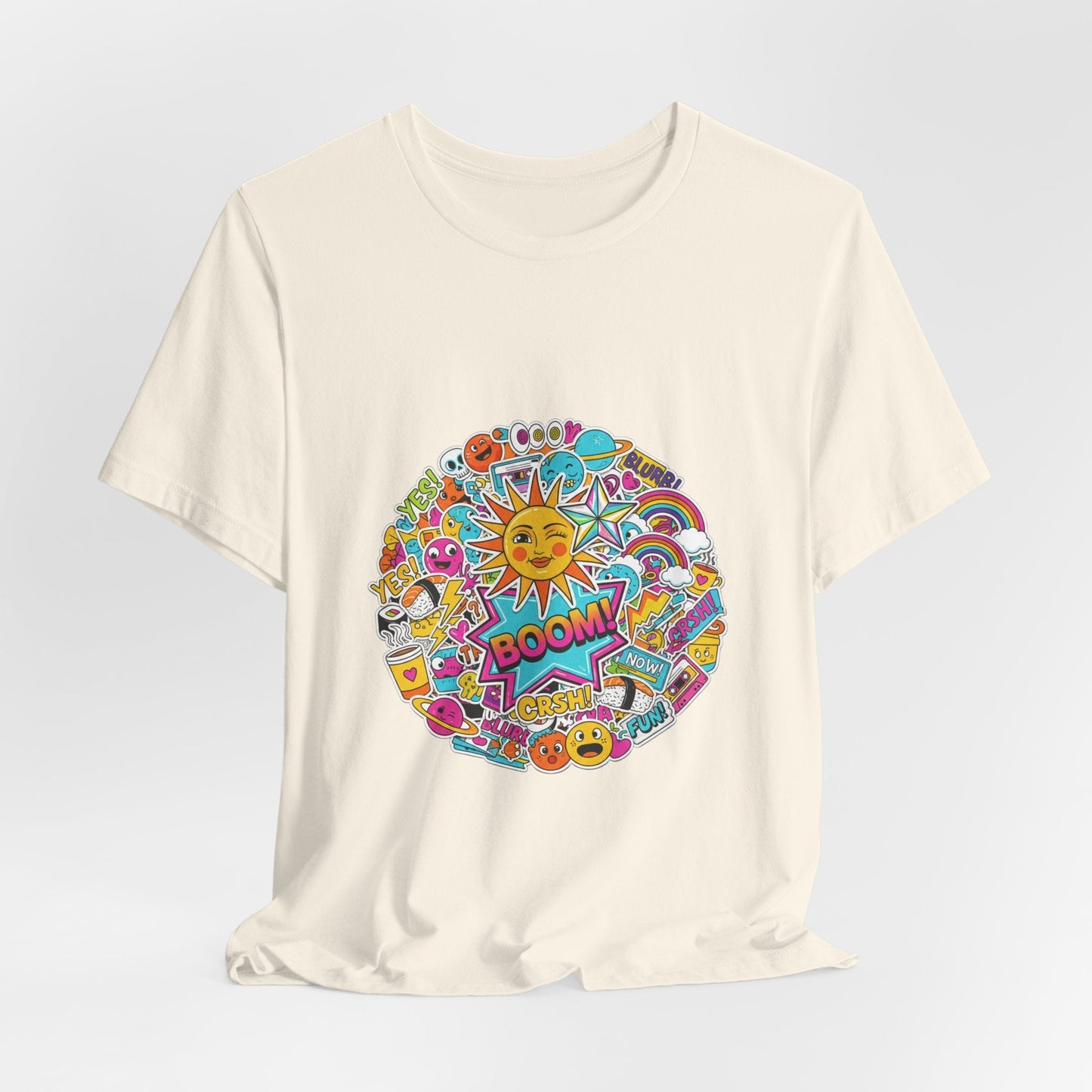 Sticker - Bomb Collage Tee | graphic doodles, chaotic sticker art - AKYCO